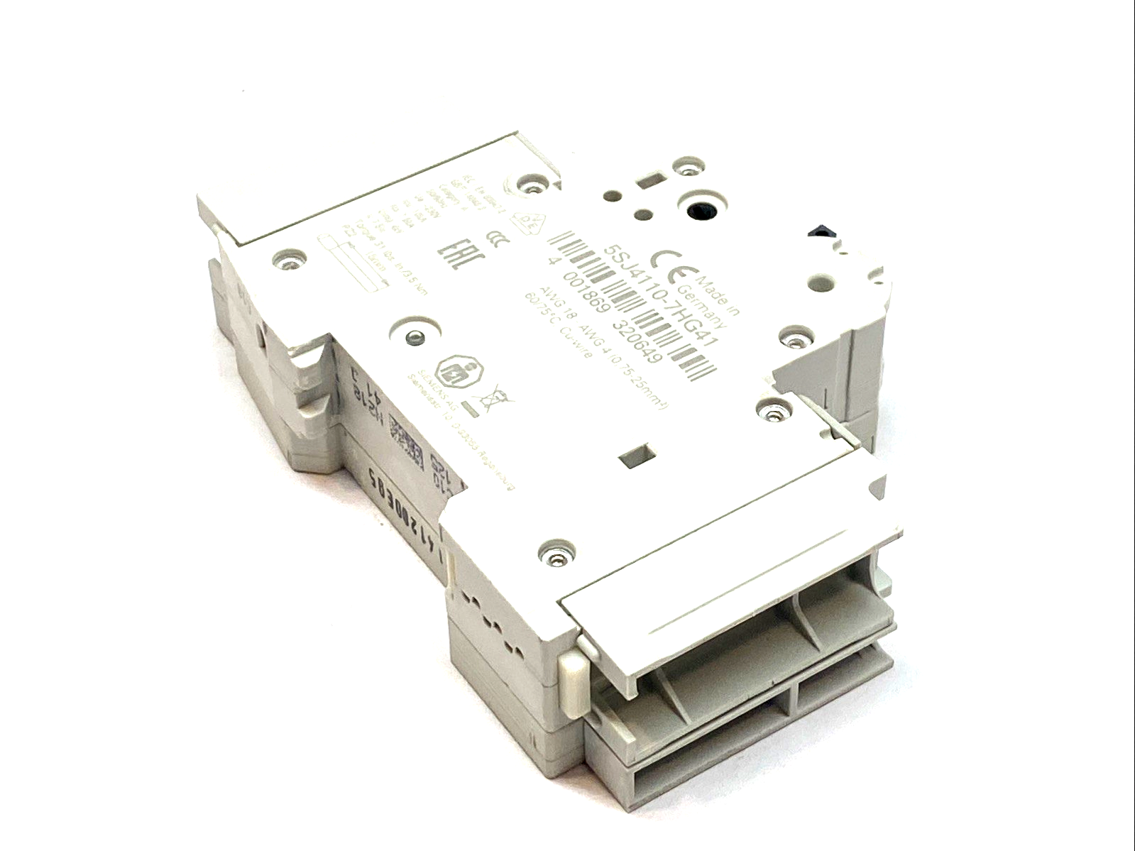 Siemens 5SJ4110‑7HG41 Miniature Circuit Breaker w/ Auxiliary Switch 5ST3010‑0HG - Maverick Industrial Sales