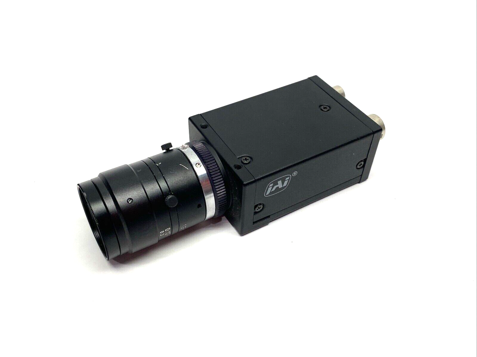 Jai CV Series Monochrome Analog Progressive Area Scan Camera w/ 35mm Lens 1:1.9 - Used - Maverick Industrial Sales