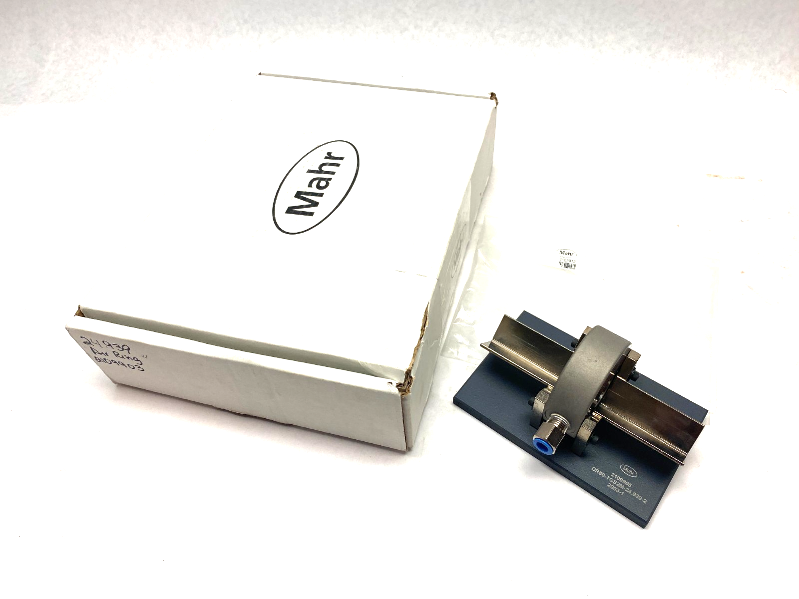 Mahr 2109903 Dimensionair Air Ring Gauge 2-Jet DR50-TGS2M-24.939-1 w/ Base Plate - Maverick Industrial Sales