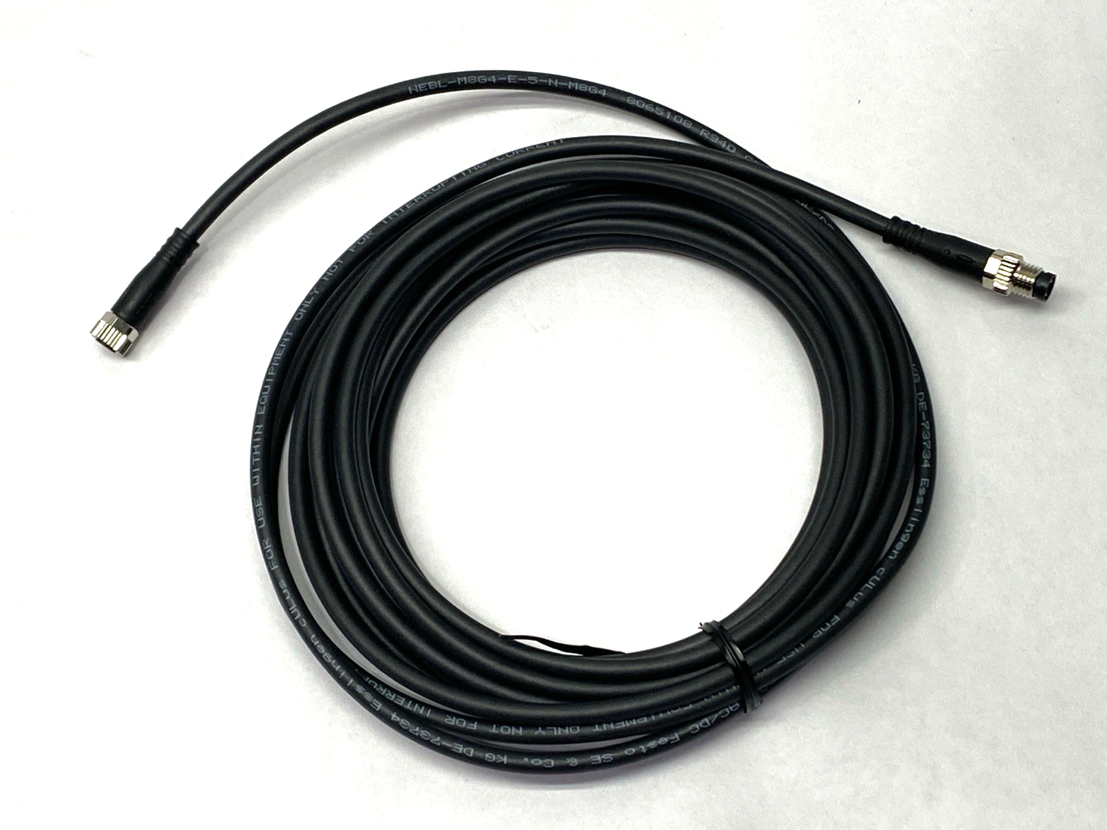 Festo NEBL-M8G4-E-5-N-M8G4 Double-Ended Connector Cable M/F M8 4-Pin 5m 8065108 - Maverick Industrial Sales