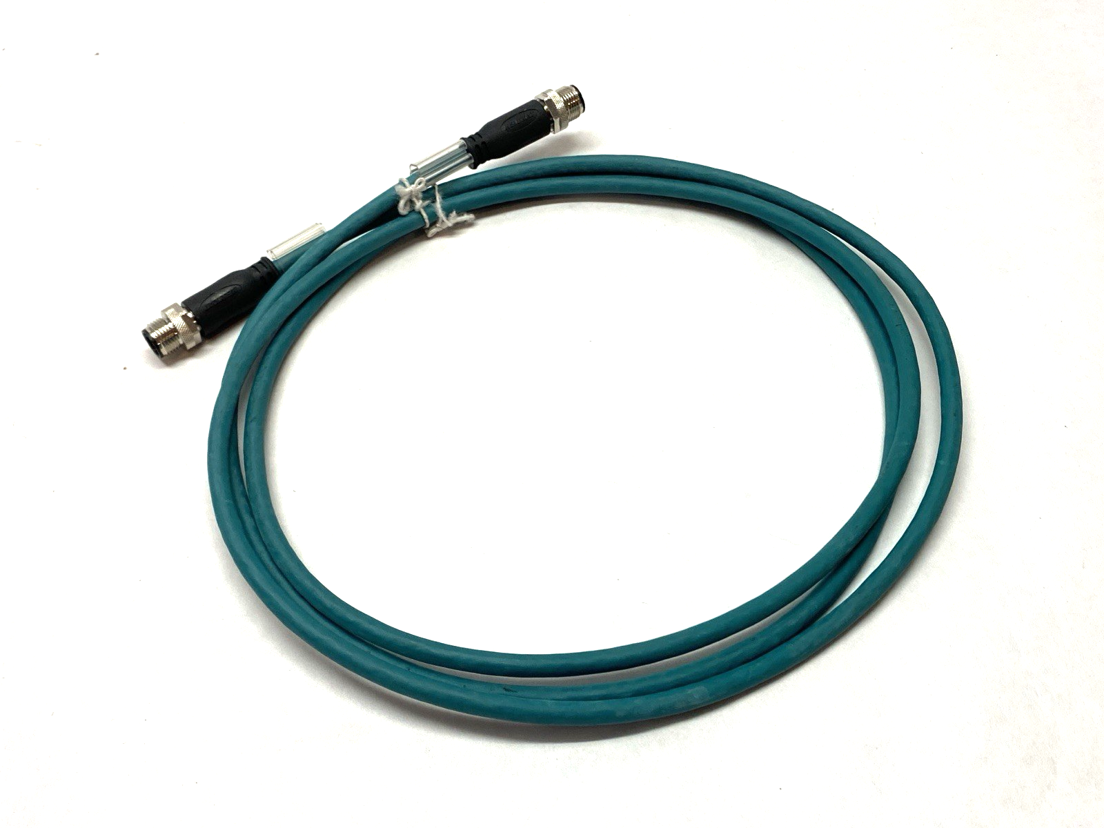 Hellukat 805702 Double-End Male M12 4-Pin Cordset 100IND SF/UTP 2x2xAWG 26/7 PUR - New – Open box - Maverick Industrial Sales