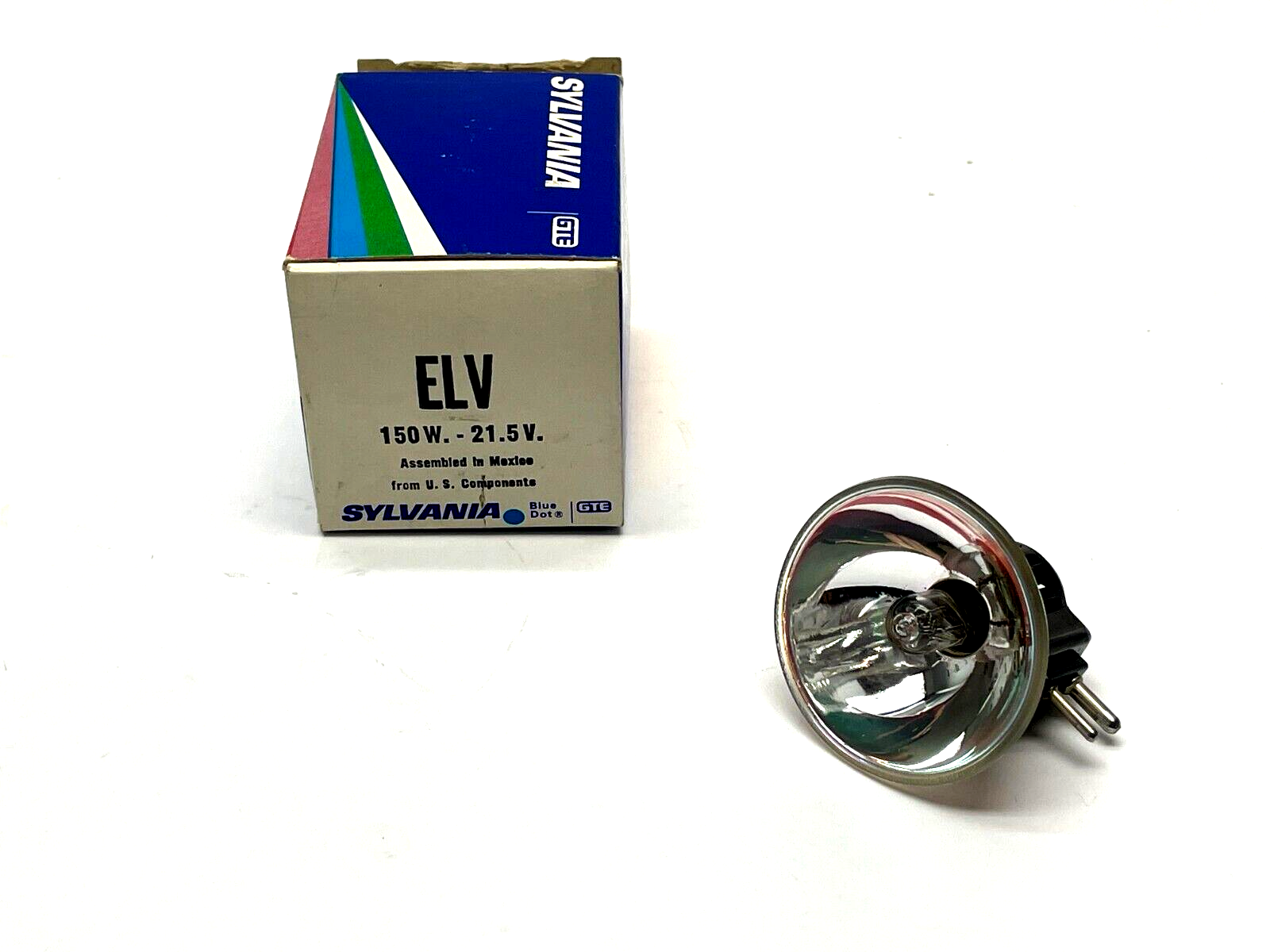 Sylvania ELV Tungsten Halogen Projector Lamp 150W 21.5V - Open box - Maverick Industrial Sales