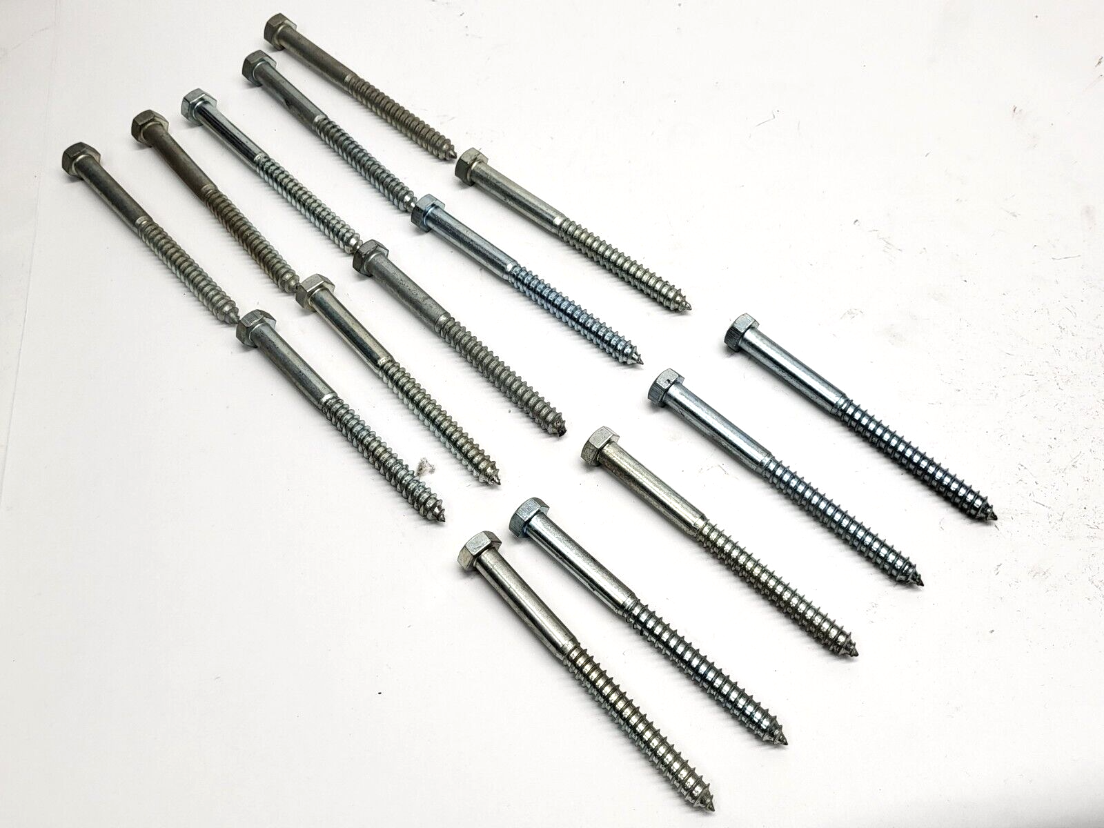 Hex Head Lag Screws 1/2 X 6" Zinc 87919445 LOT OF 15 - New – Open box - Maverick Industrial Sales
