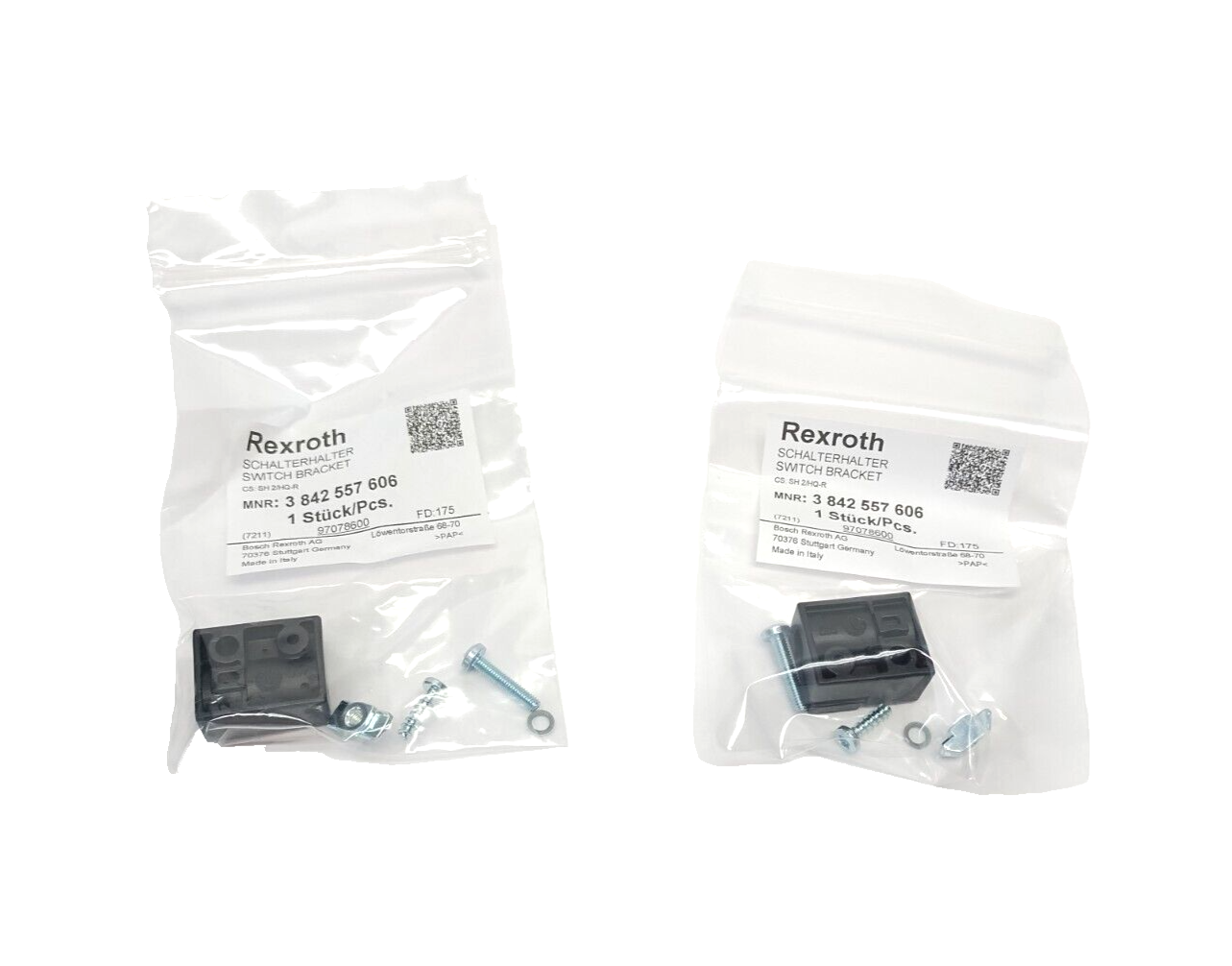 Bosch Rexroth 3842557606 Switch Bracket SH 2/HQ-R LOT OF 2 - Maverick Industrial Sales