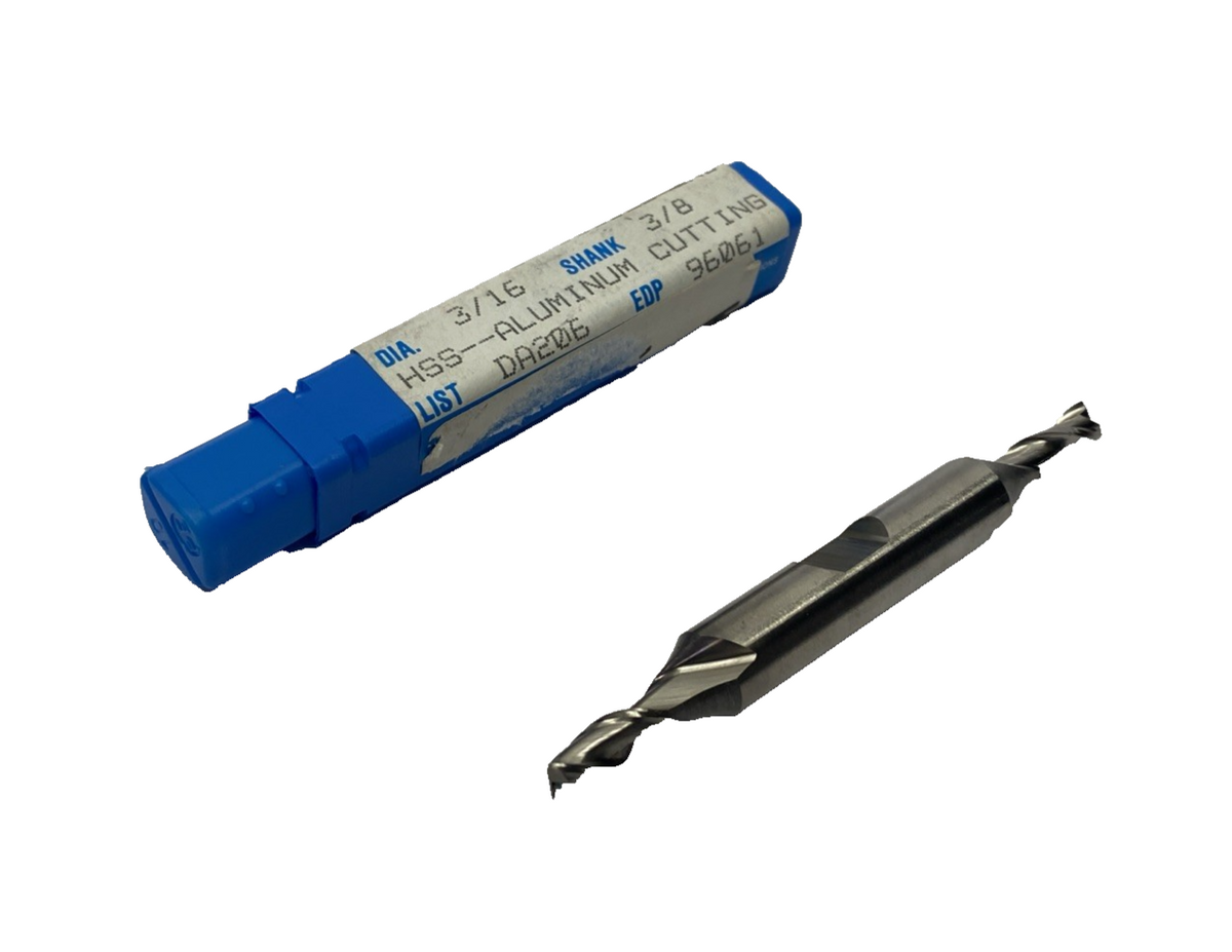 Niagara Cutter DA206 Two-Flute High Speed End Mill 3/16" Dia. 3/8" Shank 96061 - Maverick Industrial Sales