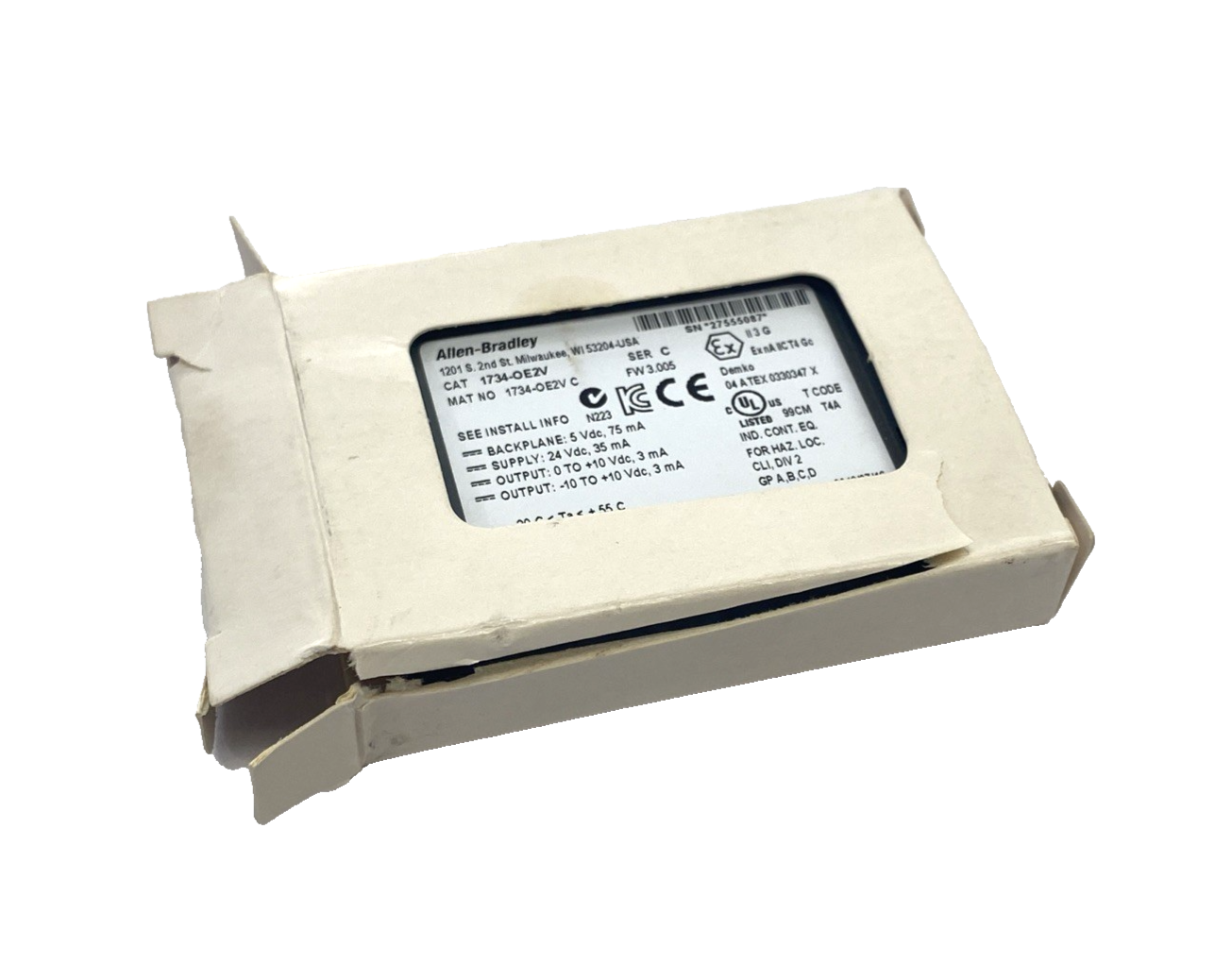 Allen Bradley 1734-OE2V Ser. C POINT I/O 2 Point Analog Output Module 2-Ch 24VDC - Maverick Industrial Sales