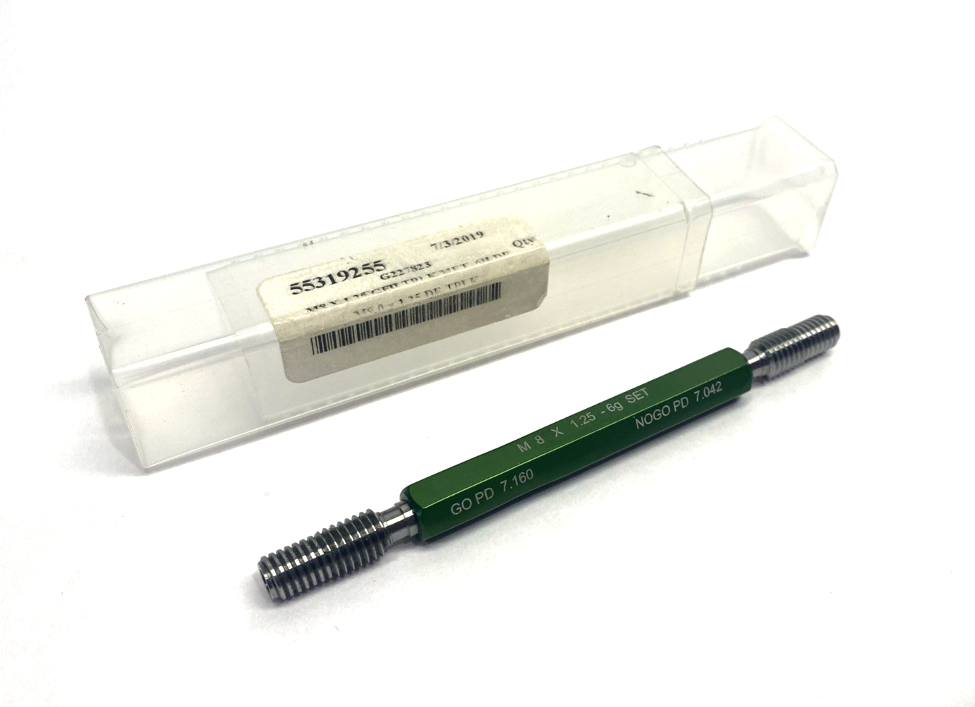 GF Gage W0801256HS Plug Thread Gage M8x1.25-6g SET GO/NOGO PD 55319255 - Maverick Industrial Sales