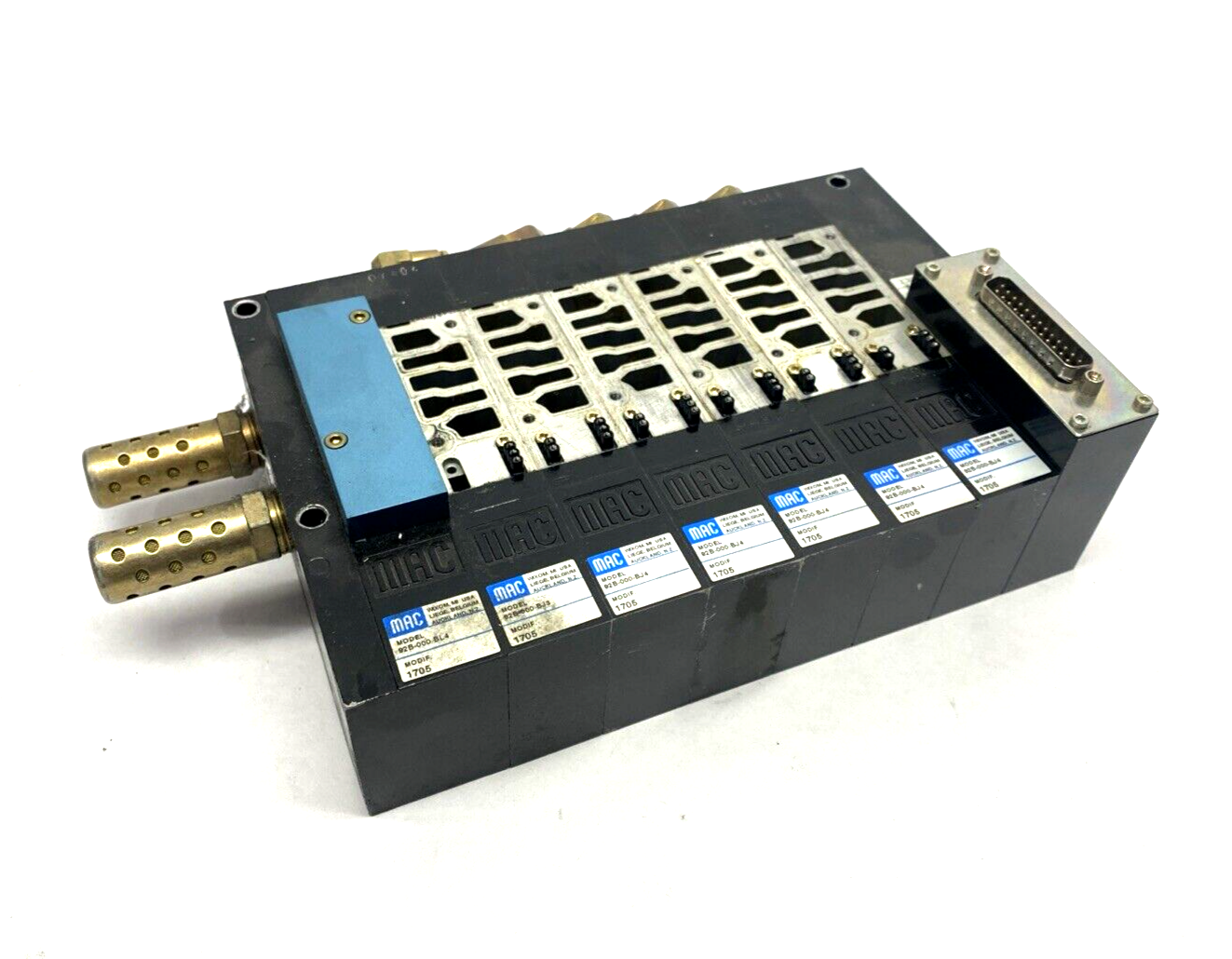 Mac Valves 92 Series 7-Station Valve Manifold Base 92B-000-BJ4 x6 92B-000-BL4 - Maverick Industrial Sales