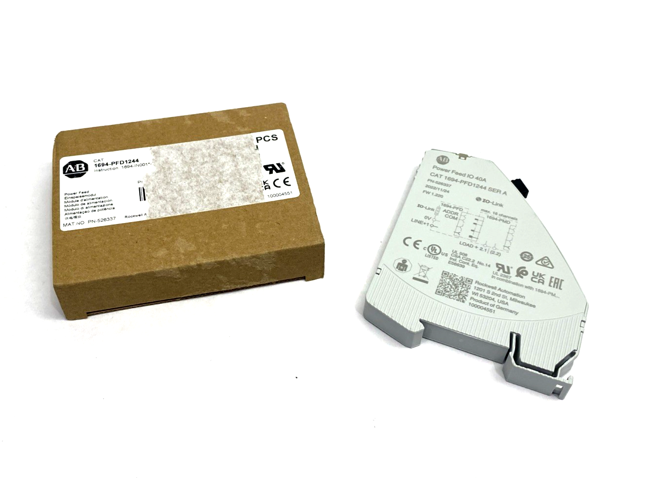 Allen Bradley 1694-PFD1244 Ser. A Power Feed Module IO-Link 40A 24VDC - Maverick Industrial Sales