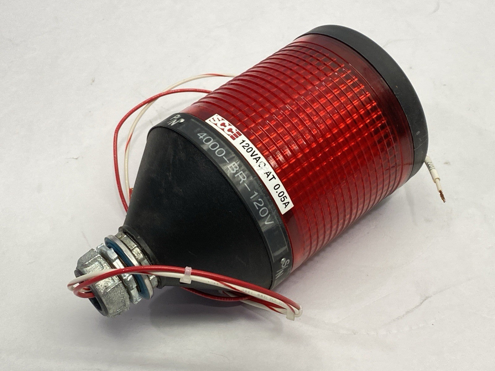 4000-BR-120V | SCC LED Stack Light Red .05A 120VAC - Used - Maverick Industrial Sales