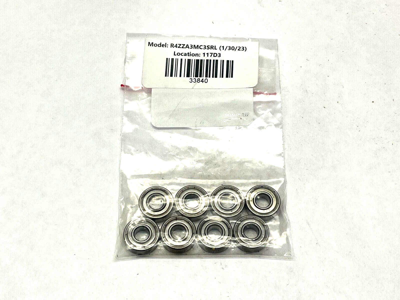 EZO R4ZZA3MC3SRL Miniature Ball Bearing LOT OF 8 - Maverick Industrial Sales