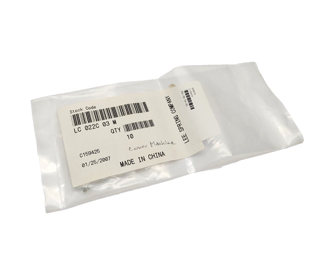 LC 022C 03 M,LC022C03M | Lee Spring LC 022C 03 M Compression Spring 0.24" OD x 0.187" ID x 0.5" Long 10PK - New - Maverick Industrial Sales