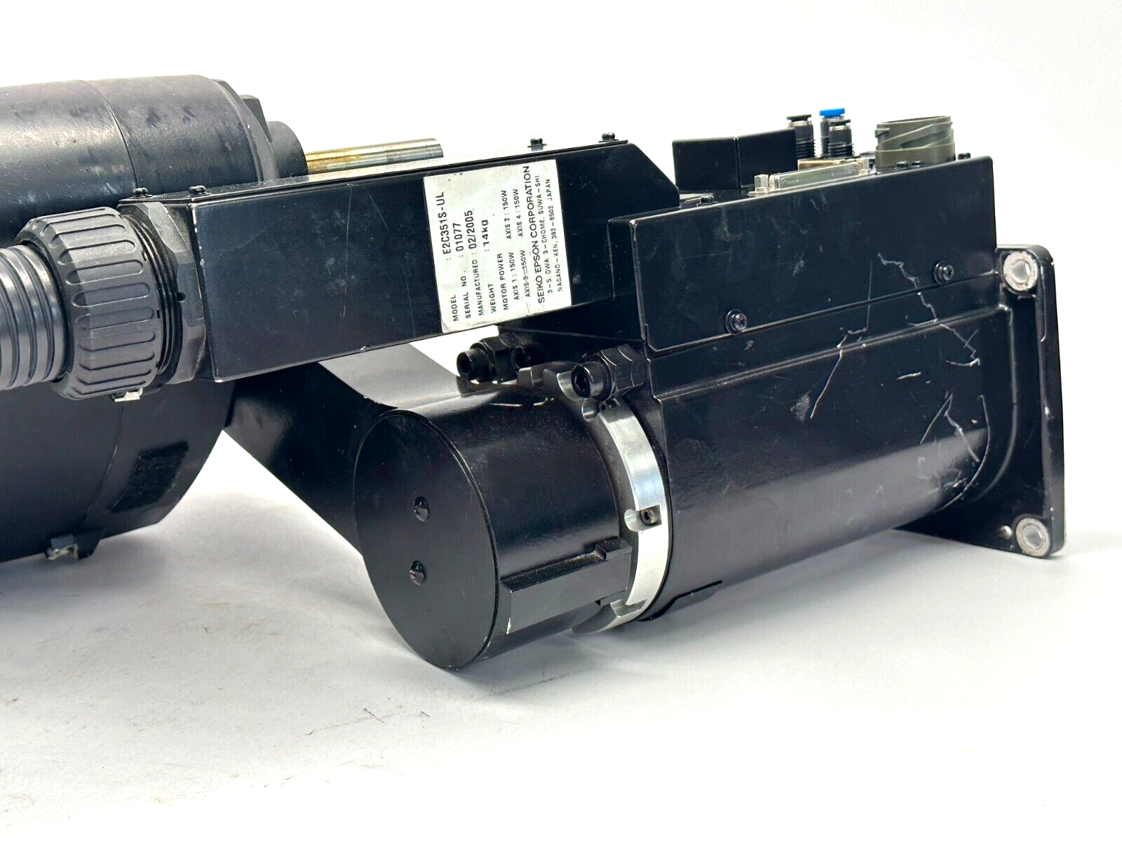 Seiko Epson E2C351S-UL 4 Axis Robot Arm 01077 Manipulator 02/2005 - For parts or not working - Maverick Industrial Sales