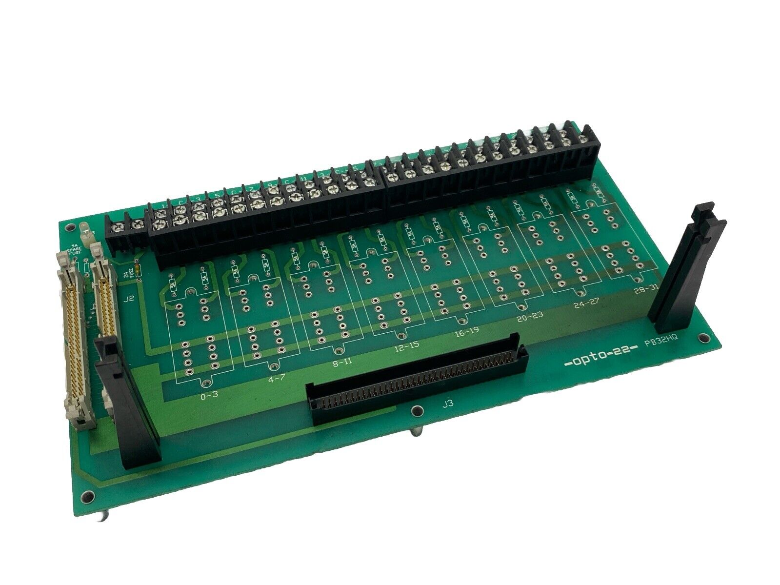 PB32HQ | Opto 22 Quad Pak 8-Module Rack With Header Connector For G4EB2 / B4 Brain - Used - Maverick Industrial Sales