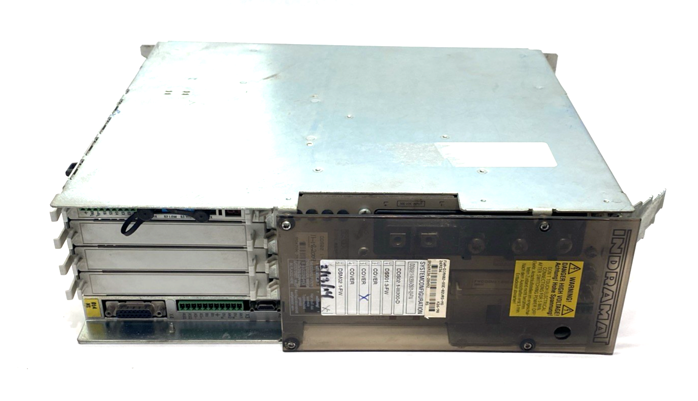 Indramat DDS02.1-W200-DS01-02-FW Controller DDS02.1-W200-D DSM02.1-FW DDS01.3-FW - Used - Maverick Industrial Sales