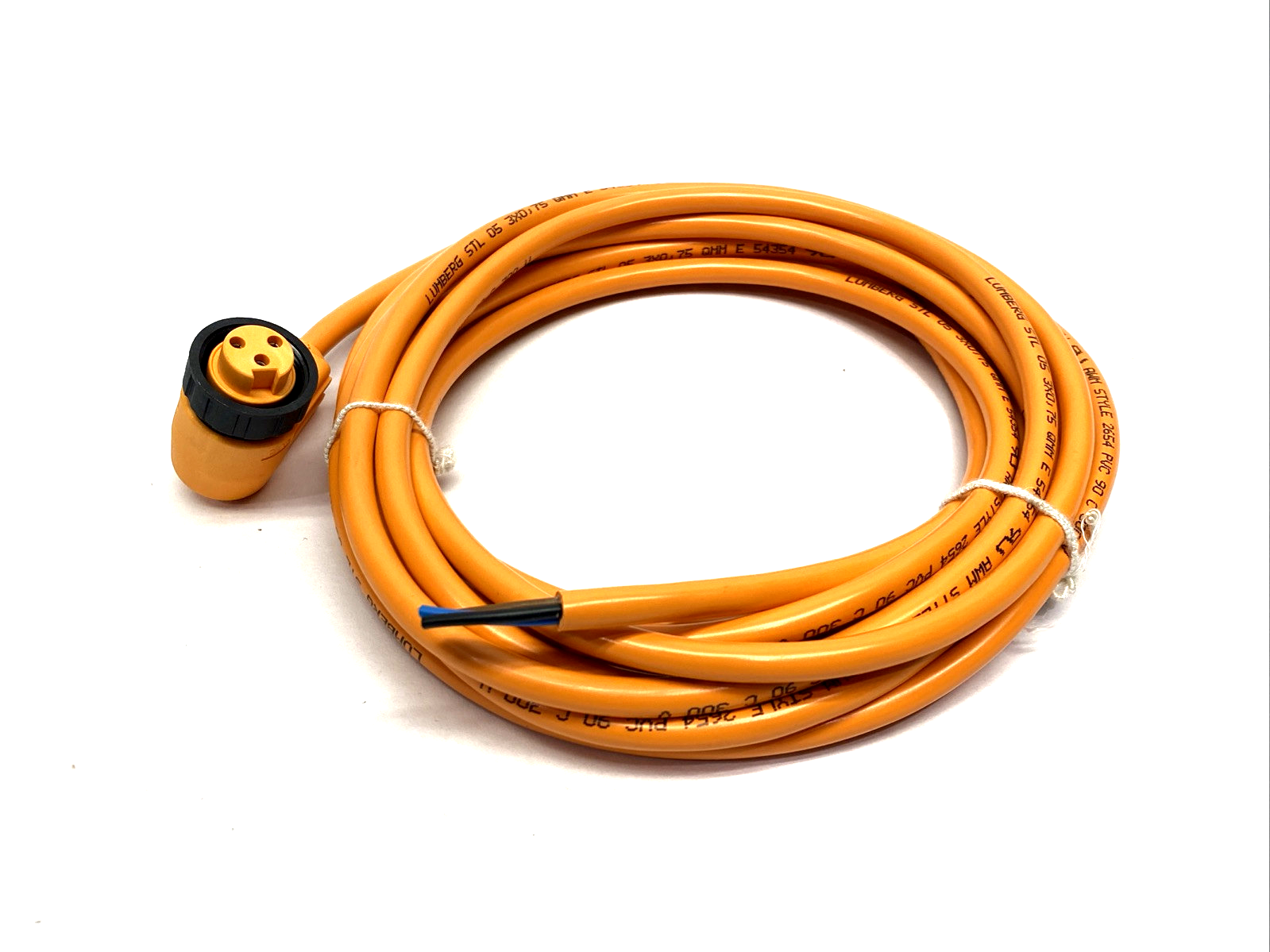 Lumberg RKW 30-05/5 M Power Cordset Right Angle 7/8" Female 3-Pin 5m - Maverick Industrial Sales