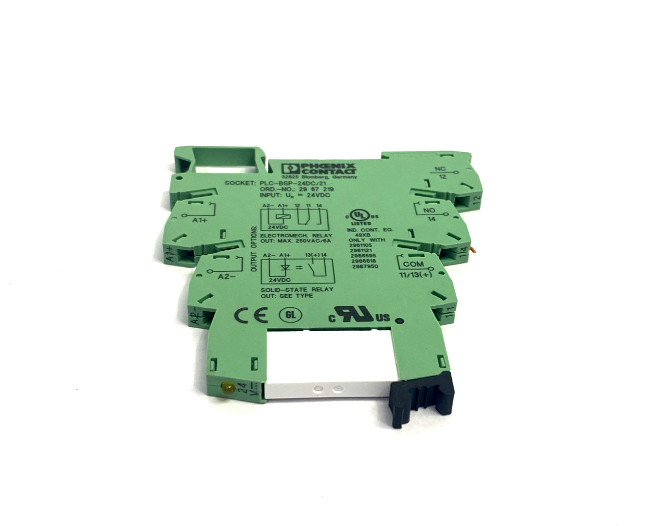 Phoenix Contact REL-MR- 24DC/21 Relay 2961105 & PLC-BSP-24DC/21 2967219 LOT OF 2 - Maverick Industrial Sales