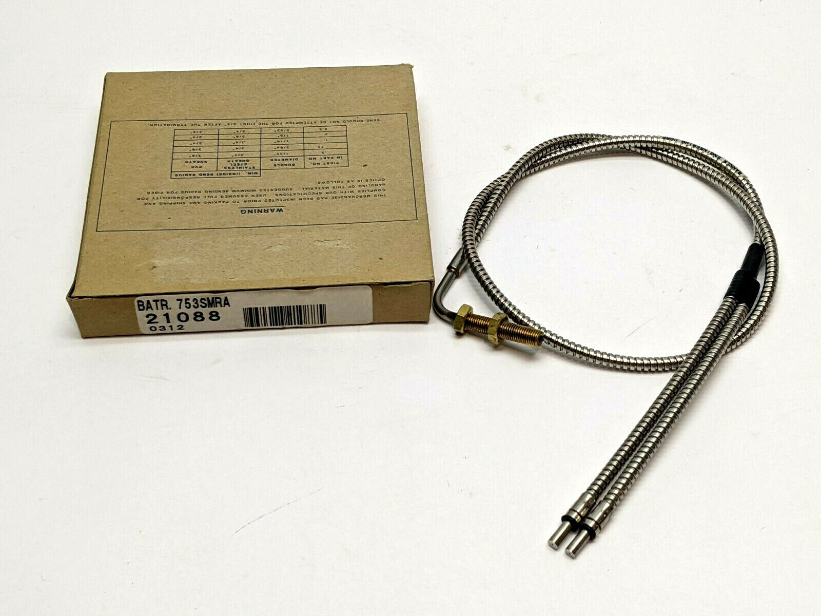 BATR.753SMRA,21088 | Banner BATR.753SMRA Angled Fiber Optic Cable 21088 - New - Maverick Industrial Sales