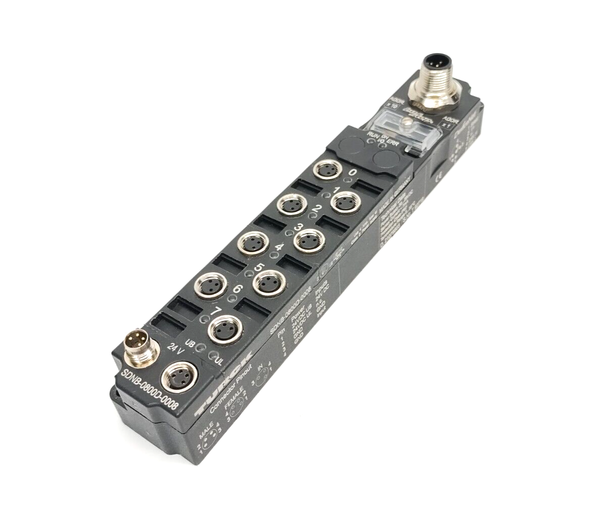 6824044, SDNB-0800D-0008 | Turck SDNB-0800D-0008 DeviceNet 8 Port Digital PNP I/O Module 6824044 - Used - Maverick Industrial Sales