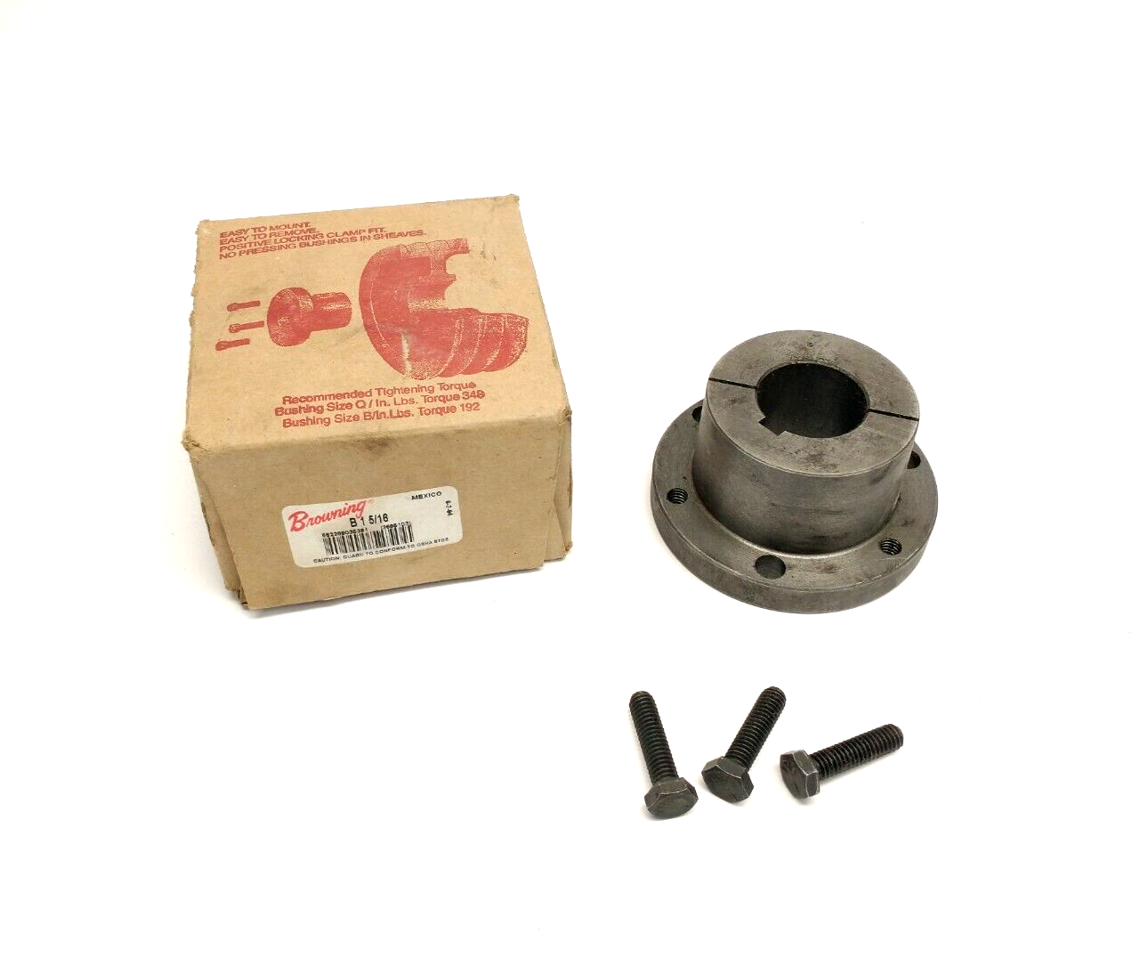 B 1 5/16, 2L245 | Browning B 1 5/16 Split Taper Bushing 1.3125" Bore Dia. 3.6875" Flange OD 2L245 - New – Open box - Maverick Industrial Sales