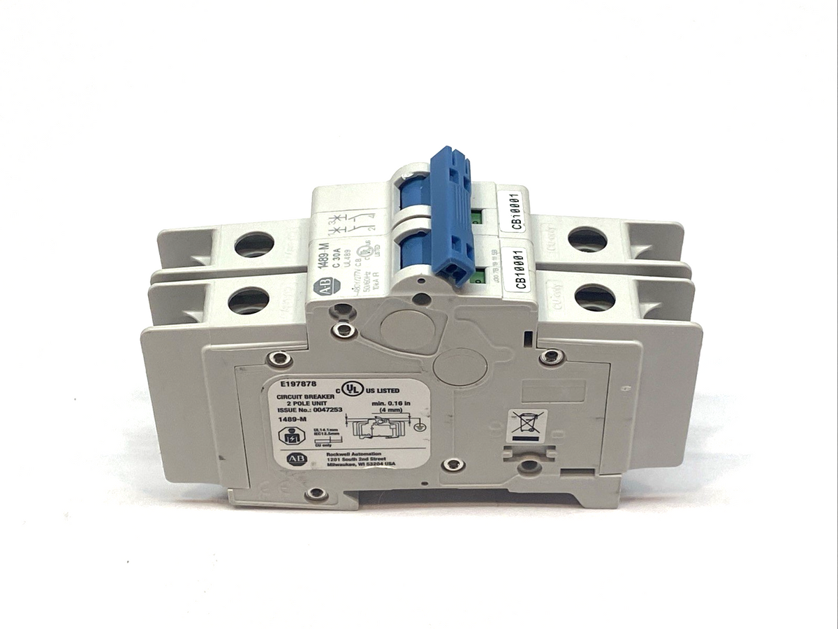 1489-M2C300 | Allen Bradley Ser. D 2 Pole Circuit Breaker ~480Y/277V 50/60Hz 30A- Used - Maverick Industrial Sales