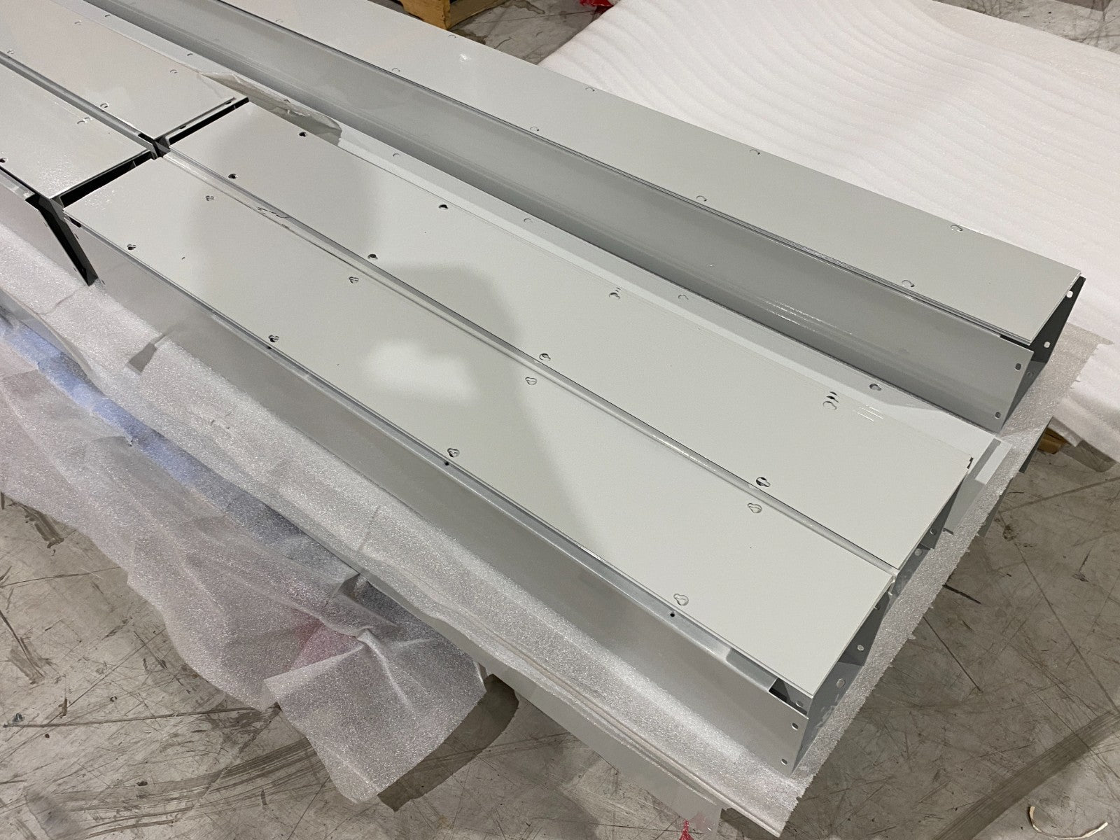 LOT OF 15 Hoffman 10' Wireway Section & Covers, 4x 6' Sect, 2x 4' Sect, WHITE - Maverick Industrial Sales