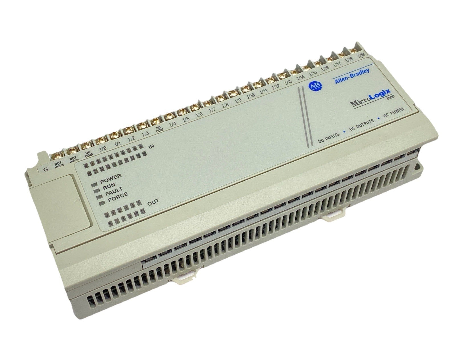 1761-L32BBB | Allen Bradley Ser E MicroLogix 1000 32 Point Controller BROKEN COVER - Used - Maverick Industrial Sales