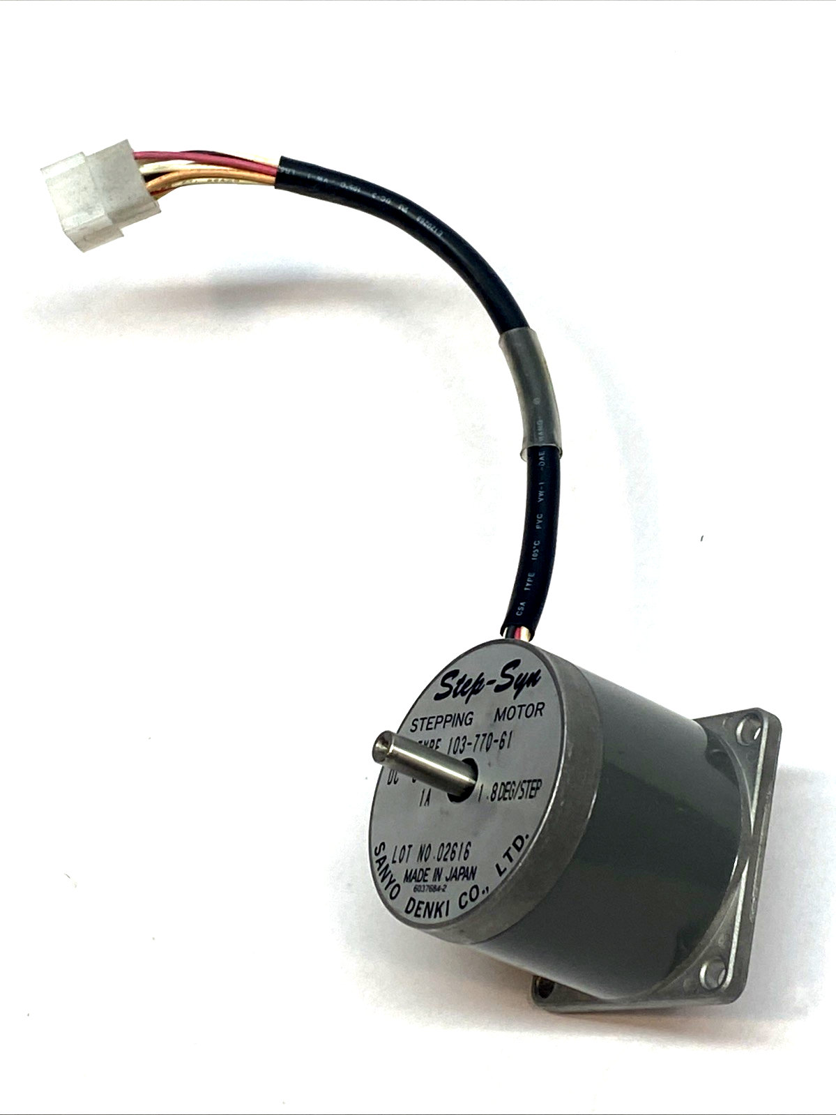 103-770-61 | Sanyo Denki Stepsyn 1.8° Stepper Motor 0.6Nm - Used - Maverick Industrial Sales