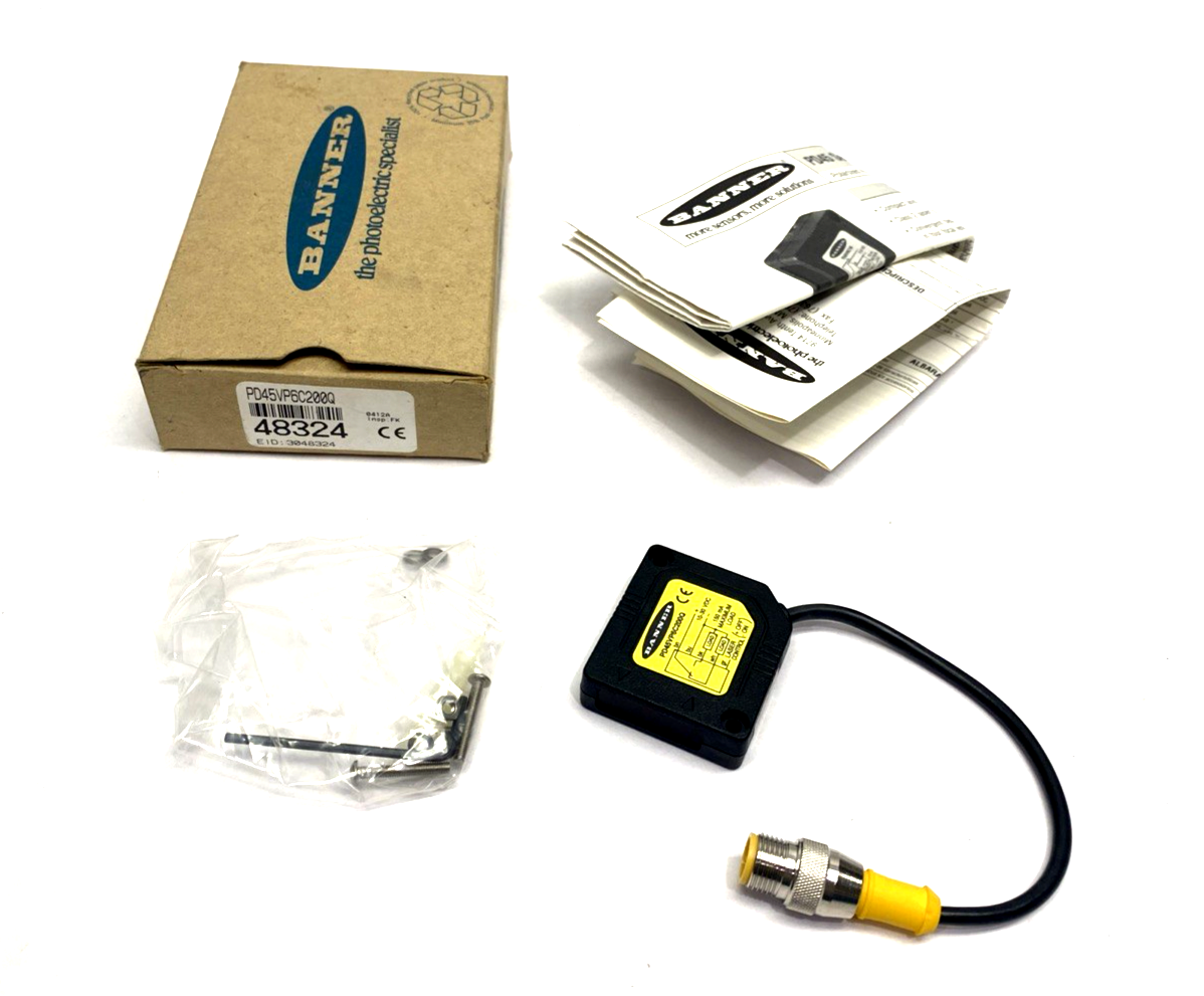 PD45VP6C200Q | Banner PicoDot Convergent Laser Photoelectric Sensor 48324 - New - Maverick Industrial Sales