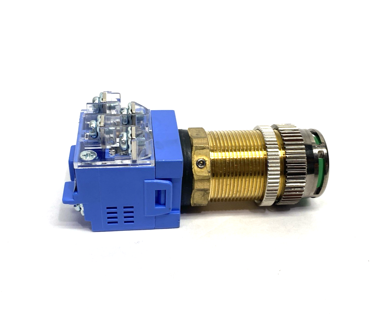 YongSung YS NPBL2-DL24 Illuminated Pushbutton Switch, Green FPBL, 09-GA2BO-0106U - Maverick Industrial Sales