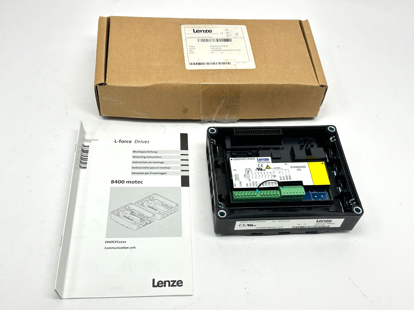 Lenze E84DGFCSNNP Inverter Drive 8400 MOTEC - New – Open box - Maverick Industrial Sales