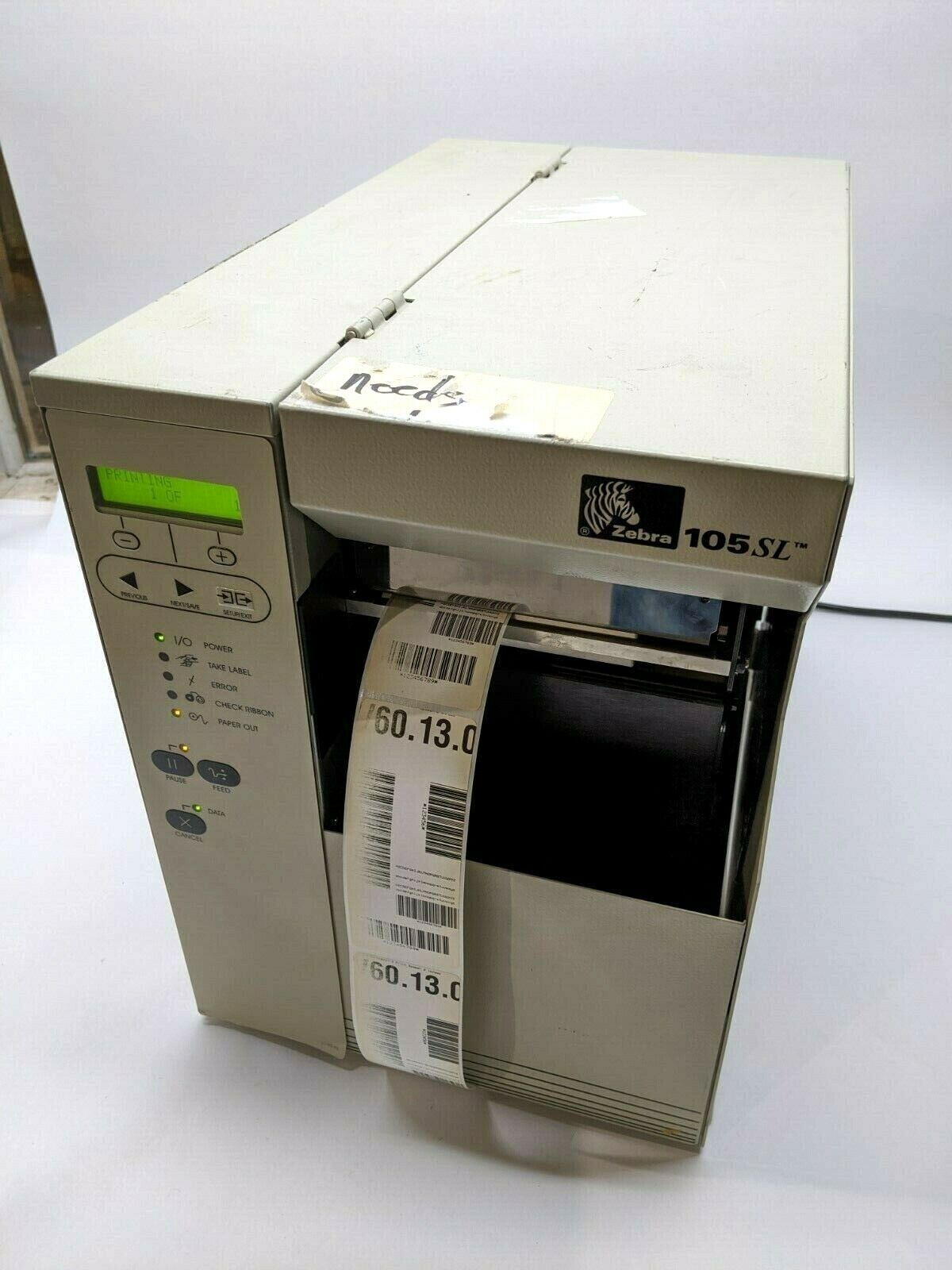 Zebra 105SL Label Printer 10500-3001-0000 Needs new print head - For parts or not working - Maverick Industrial Sales