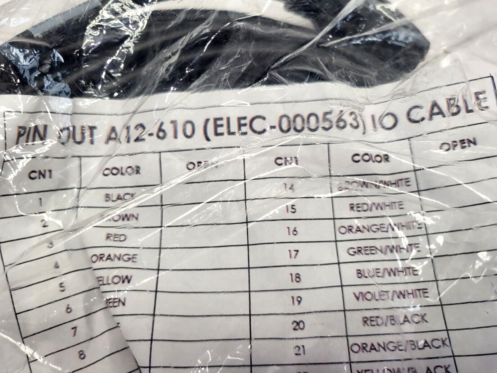 A12-610 I/O Single-Ended Cable ELEC-000563 - New – Open box - Maverick Industrial Sales