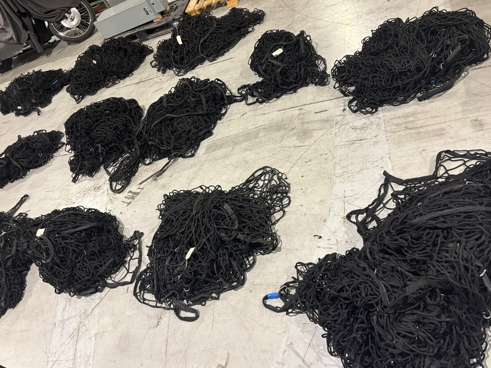 Incord Baynets Pallet Racking Safety Netting / Backing, 3000, LOT OF 17 Sections - Used - Maverick Industrial Sales