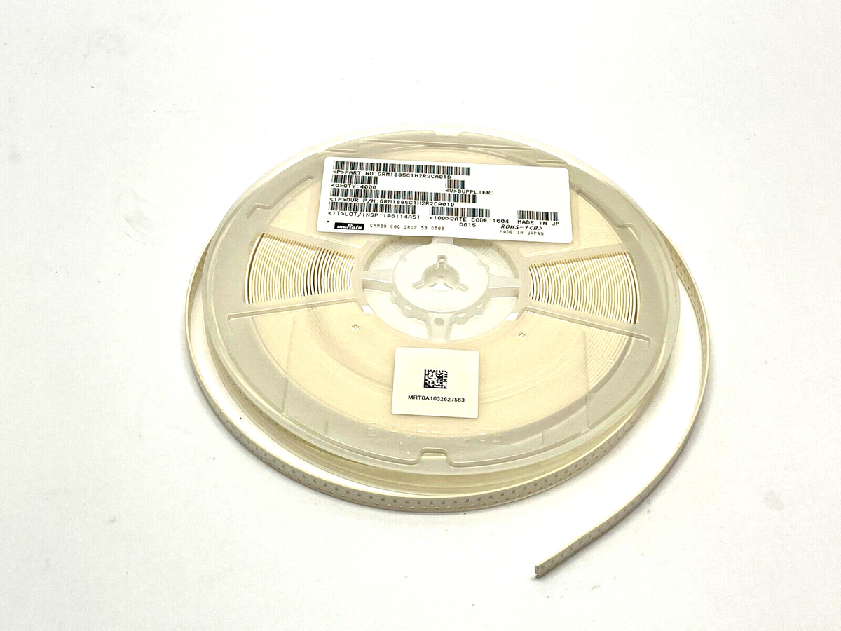 GRM1885C1H2R2CA01D | Murata Ceramic Capacitor REEL OF 3500 - New – Open box - Maverick Industrial Sales