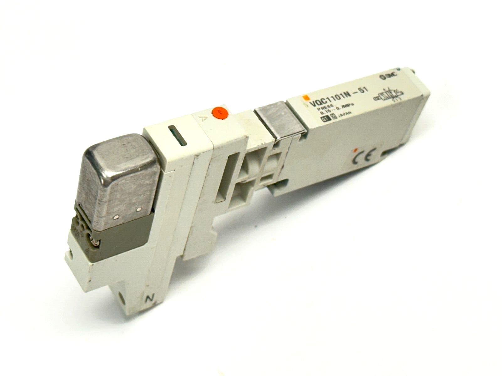 VQC1101N-51 | SMC Plug-In Single Solenoid Valve 24VDC - Used - Maverick Industrial Sales