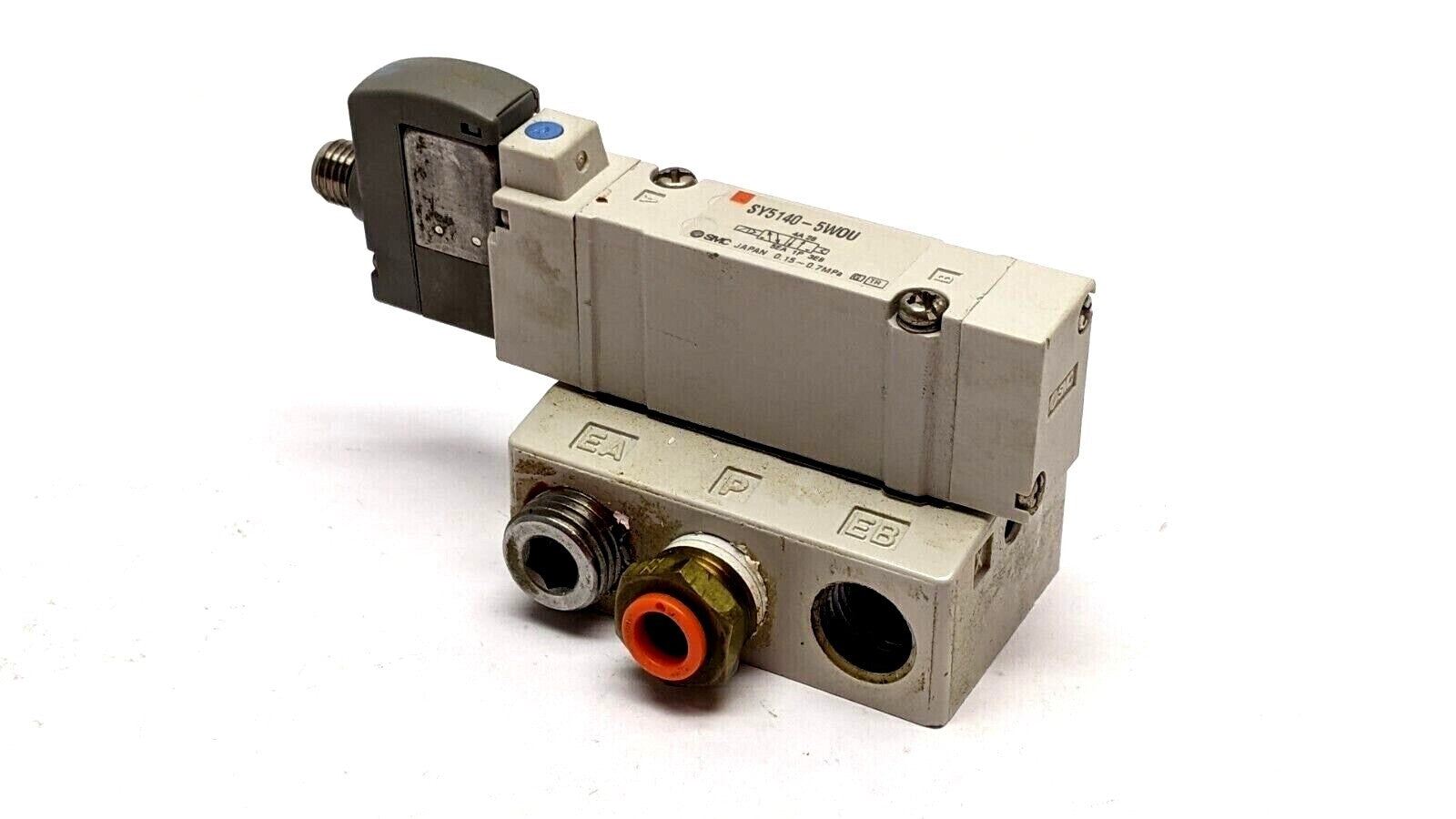 SY5140-5WOU | SMC Solenoid Valve w/ Base - Used - Maverick Industrial Sales