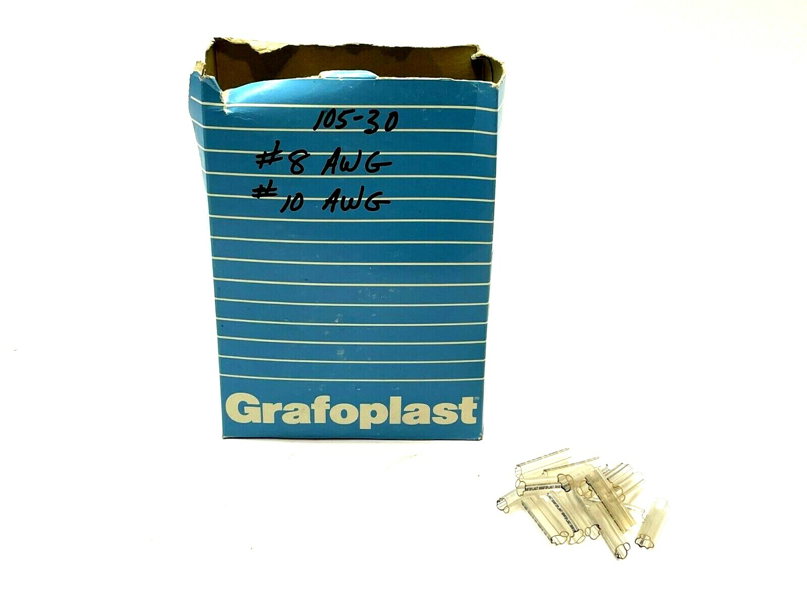 105/30 | Grafoplast Transparent Sleeve 30mm 3-4AWG LOT OF 400 - New – Open box - Maverick Industrial Sales