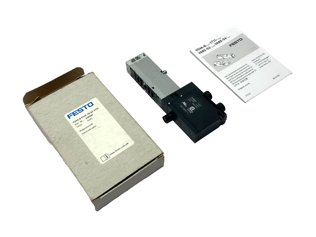 Festo VSVA-B-P53E-ZD-A2-1T1L Pneumatic Solenoid Valve 24VDC 539187 - Maverick Industrial Sales