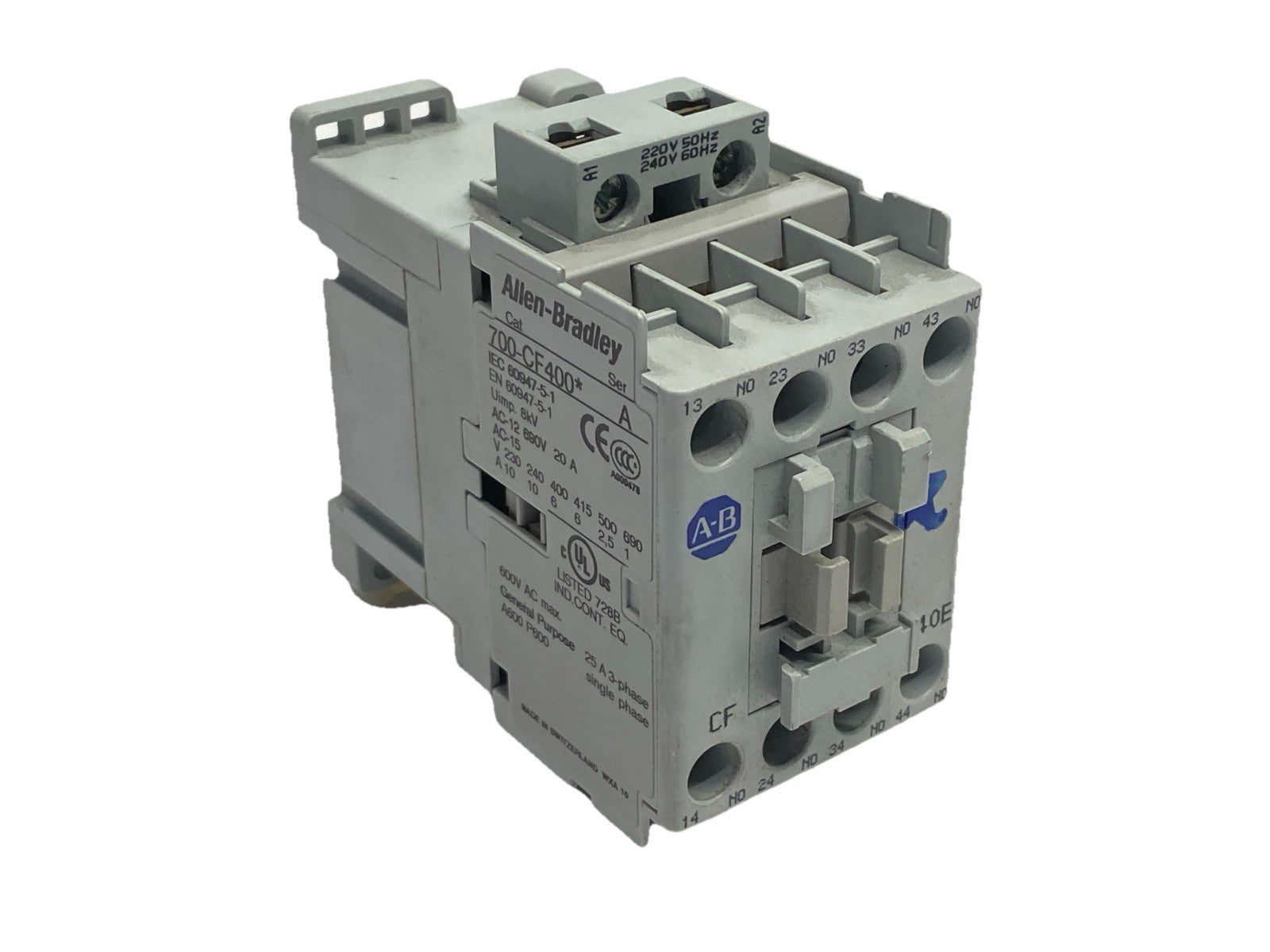 Allen Bradley 700-CF400A Ser A Control Relay 20A 690V 220V/240V Coil - Maverick Industrial Sales