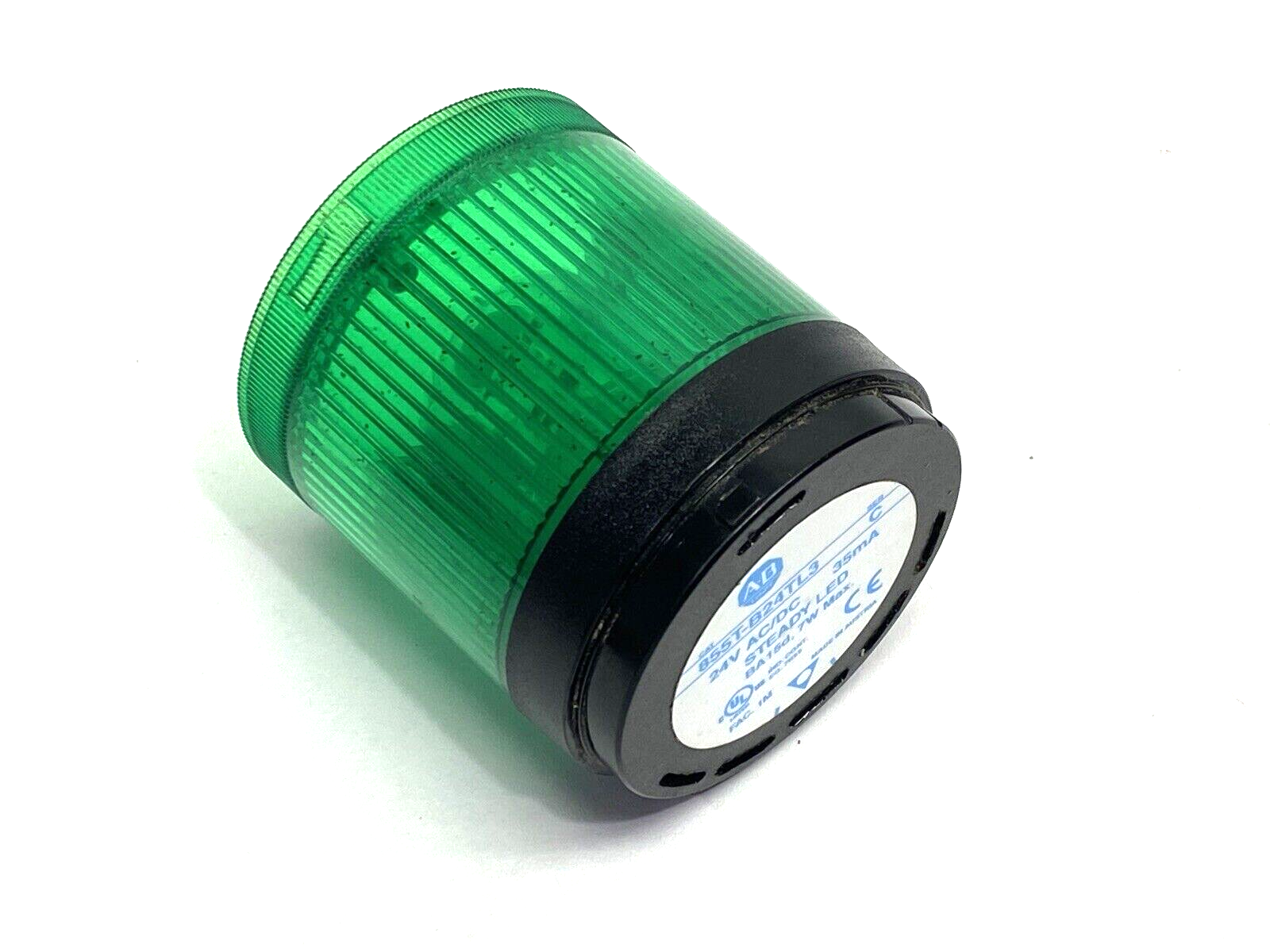 Allen Bradley 855T-B24TL3 Ser. C Green Steady LED Stack Light 70mm 24V AC/DC - Used - Maverick Industrial Sales