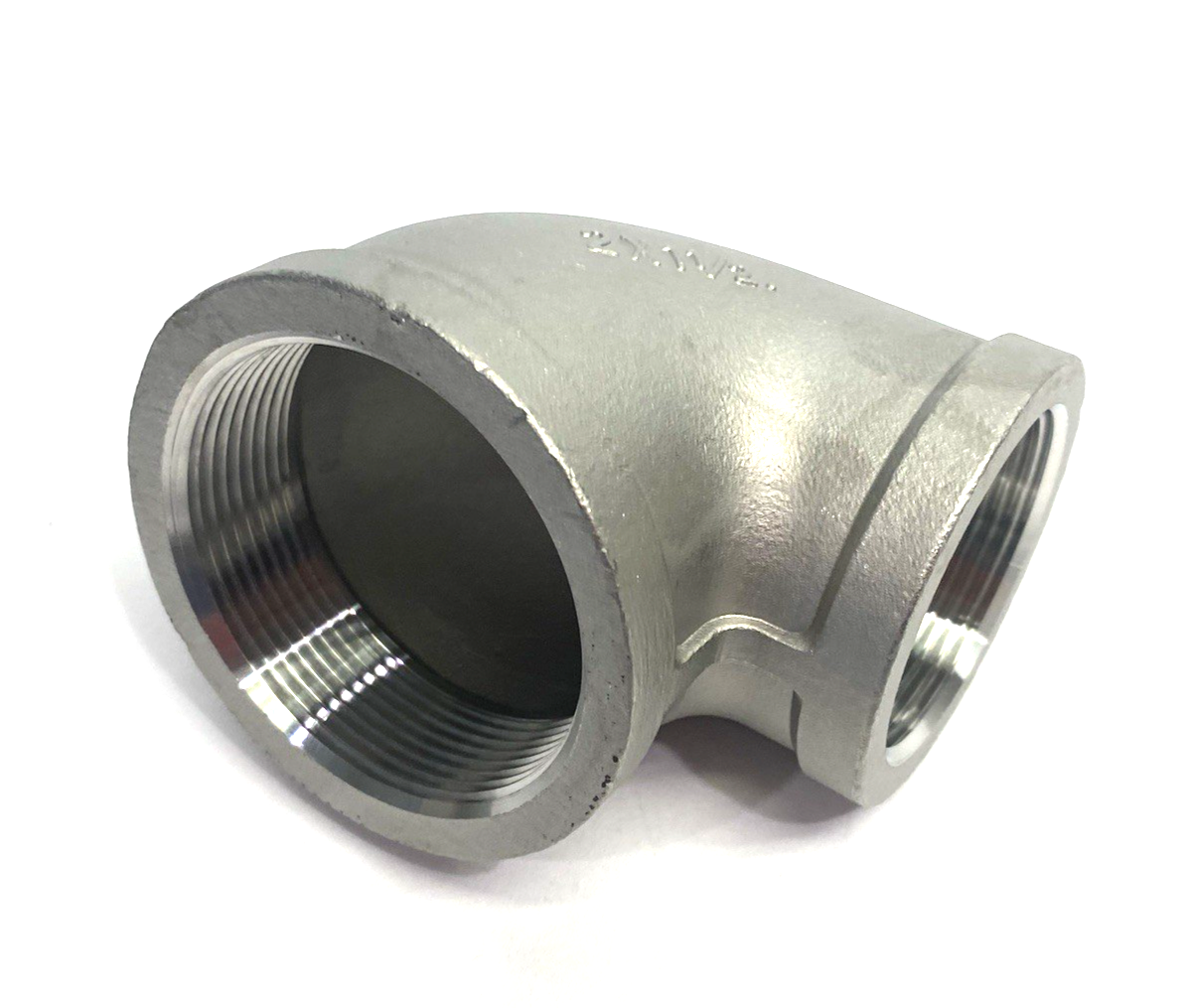 4464K942 | Stainless Steel Threaded Pipe Fitting, 2-1/2" Low-Press. Elbow Reducer - New – Open box - Maverick Industrial Sales
