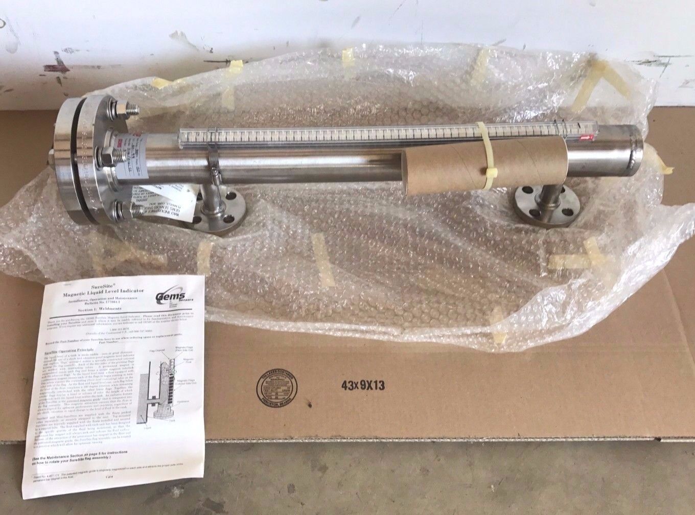 Gems Sensor 177664-1 SureSite Magnetic Liquid Level Indicator 807698 - New – Open box - Maverick Industrial Sales