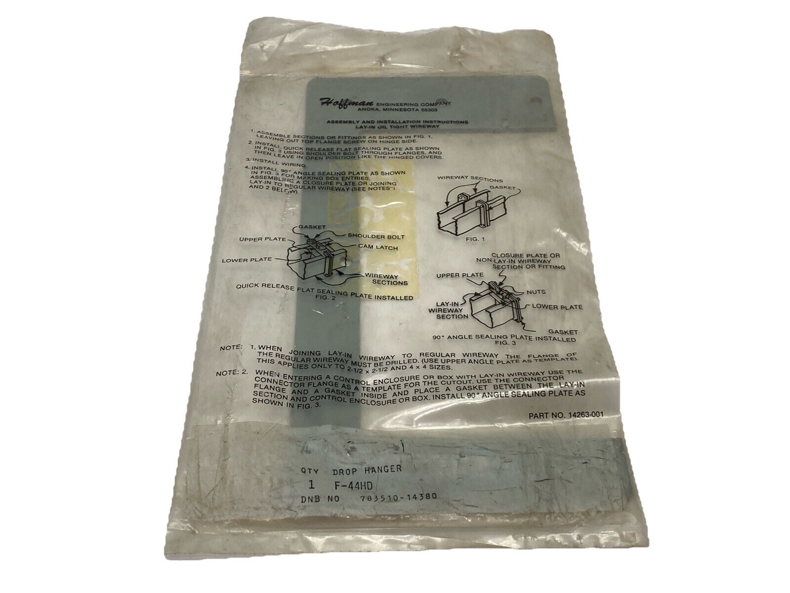 Hoffman F44HD Drop Hanger 4" x 4" Gray Steel - New - Maverick Industrial Sales