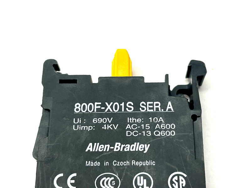 Allen Bradley 800F-X01S Ser. A Pushbutton Contactors LOT OF 2 - Maverick Industrial Sales
