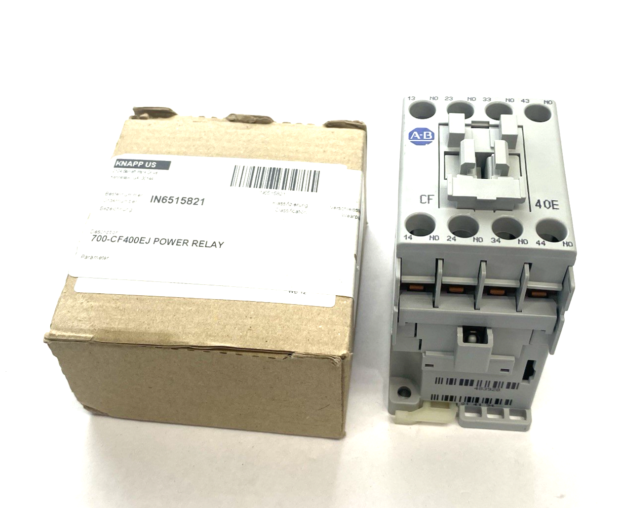 Allen Bradley 700-CF400EJ Ser. A Industrial MCS-CF Control Relay 4 N.O., 24V DC - Maverick Industrial Sales