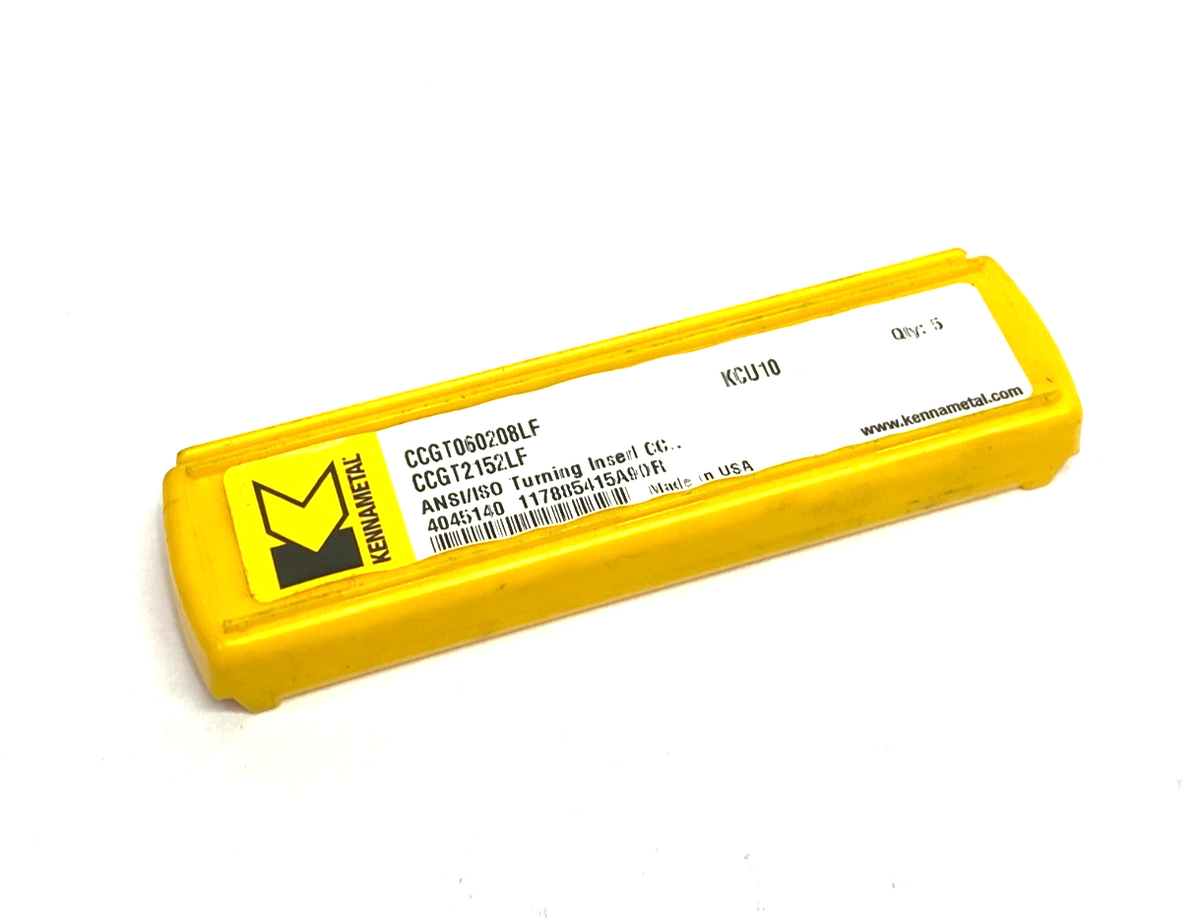 4045140 | Kennametal Screw-On CCGT-LF Positive Insert CCGT060208LF PKG OF 5 - New - Maverick Industrial Sales