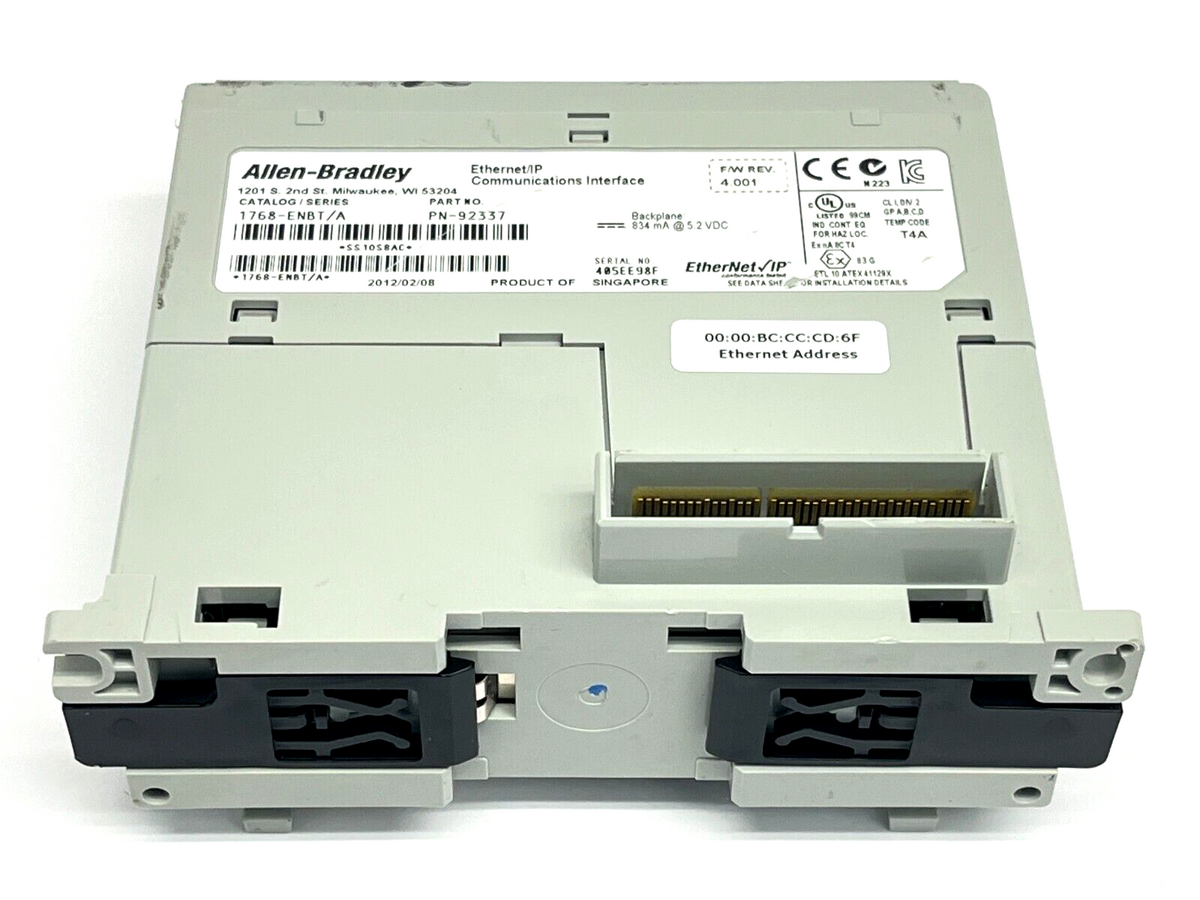 1768-ENBT | Allen Bradley Ser A CompactLogix L4X EtherNet/IP Module - Used - Maverick Industrial Sales