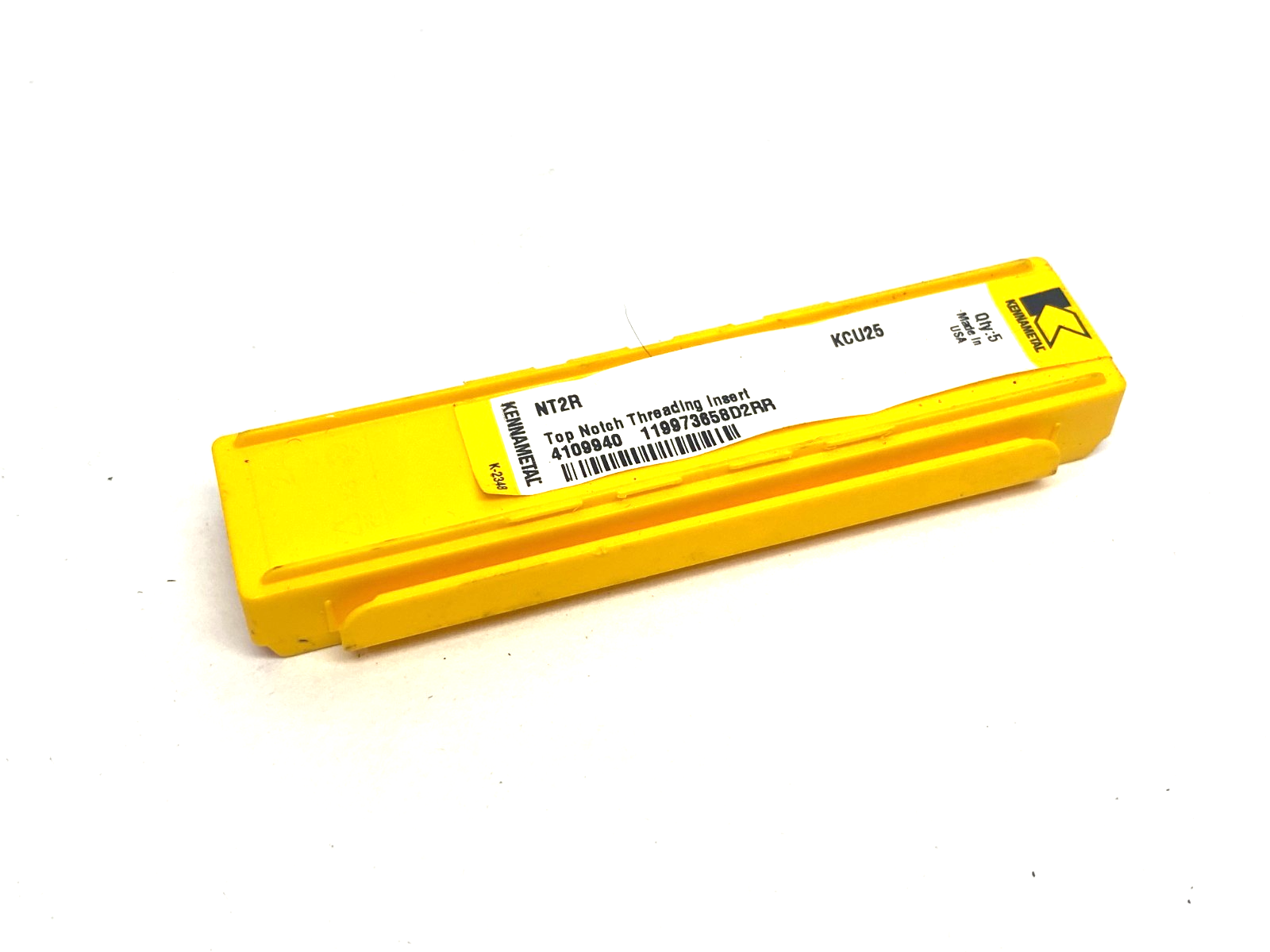 Kennametal 4109940 Top Notch™ Threading Inserts NT2R PKG OF 5 - New - Maverick Industrial Sales