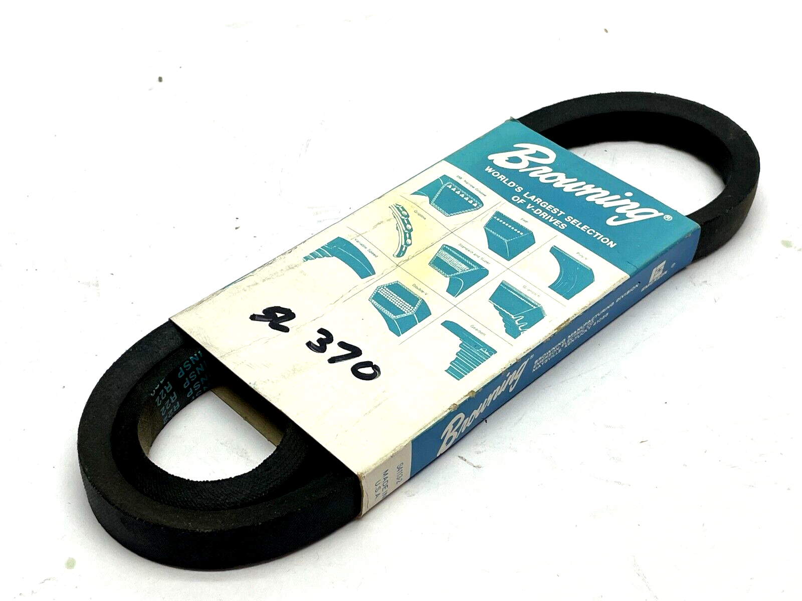 Browning 5L370 V-Belt L Section 1 Band 37" Outside Length Smooth - Maverick Industrial Sales